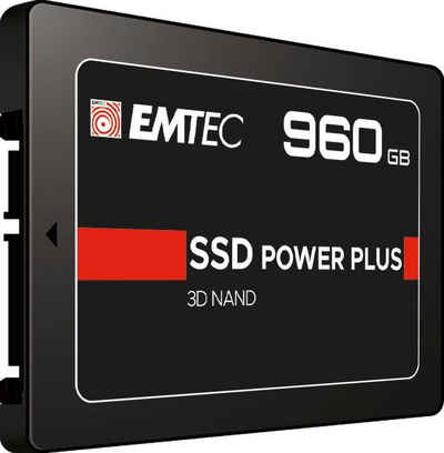 EMTEC X150 SSD Power Plus interne SSD (960 GB) 2,5" 520 MB/S Lesegeschwindigkeit, 500 MB/S Schreibgeschwindigkeit