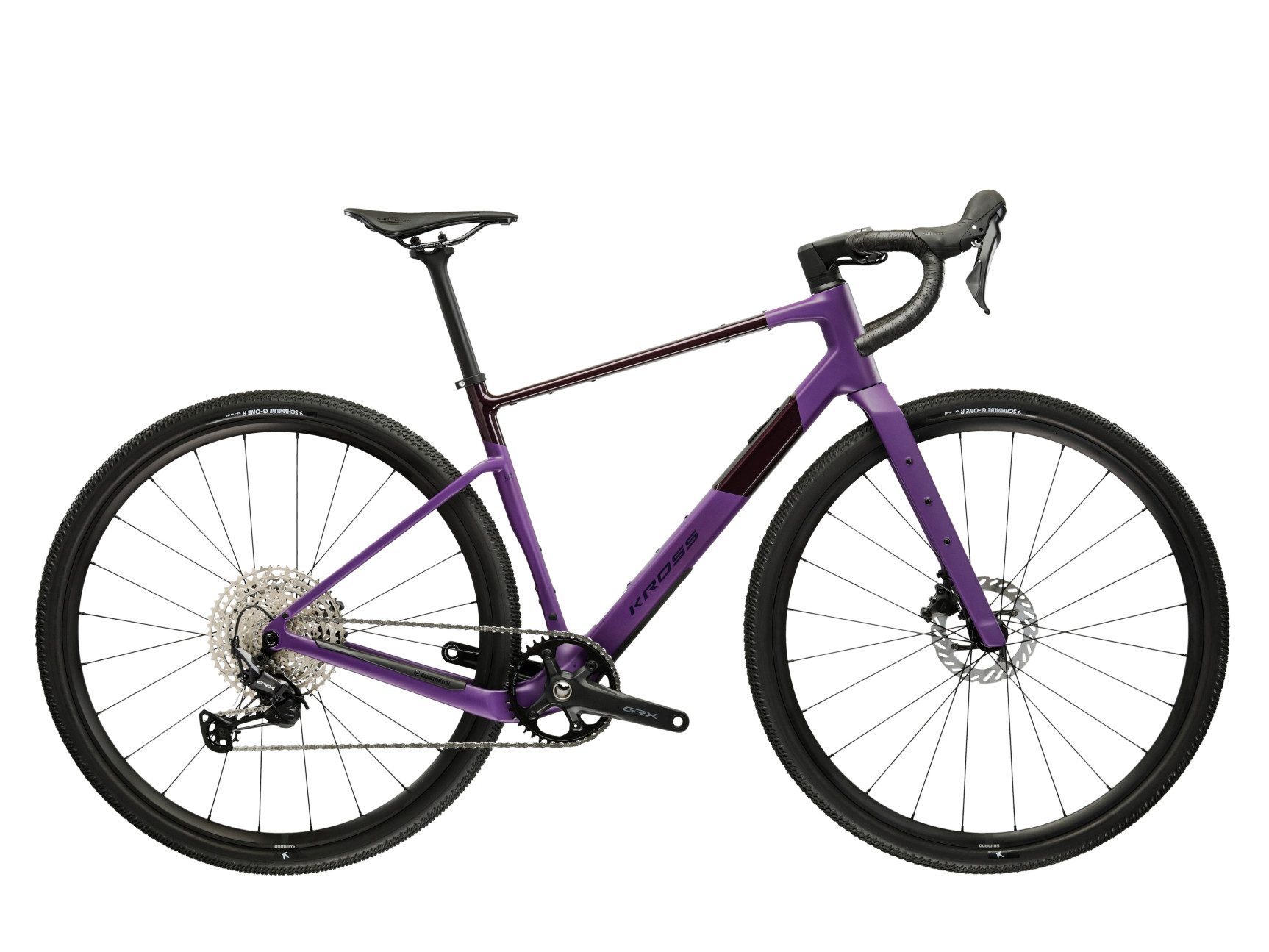 Kross Gravelbike Carbon Esker ADV 1.0 28" lila 12 Gänge 2026, 12 Gang Shimano GRX RX822 Schaltwerk, Kettenschaltung, Rahmen aus Carbon