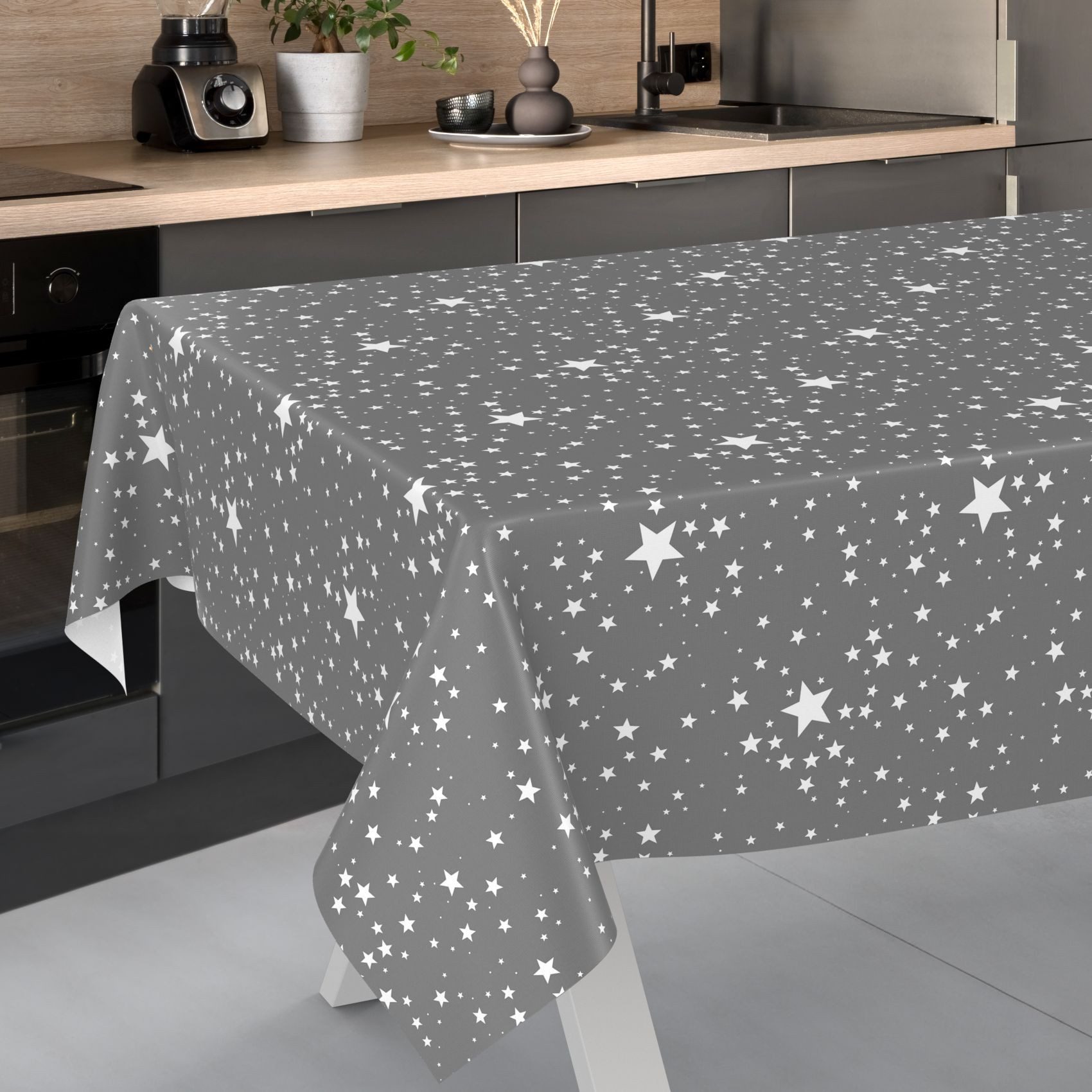 ANRO Tischdecke Wachstuch abwaschbar Sterne Tischwäsche günstig online kaufen
