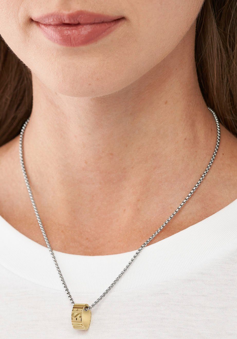 Diesel Kette mit Anhänger Schmuck Edels...