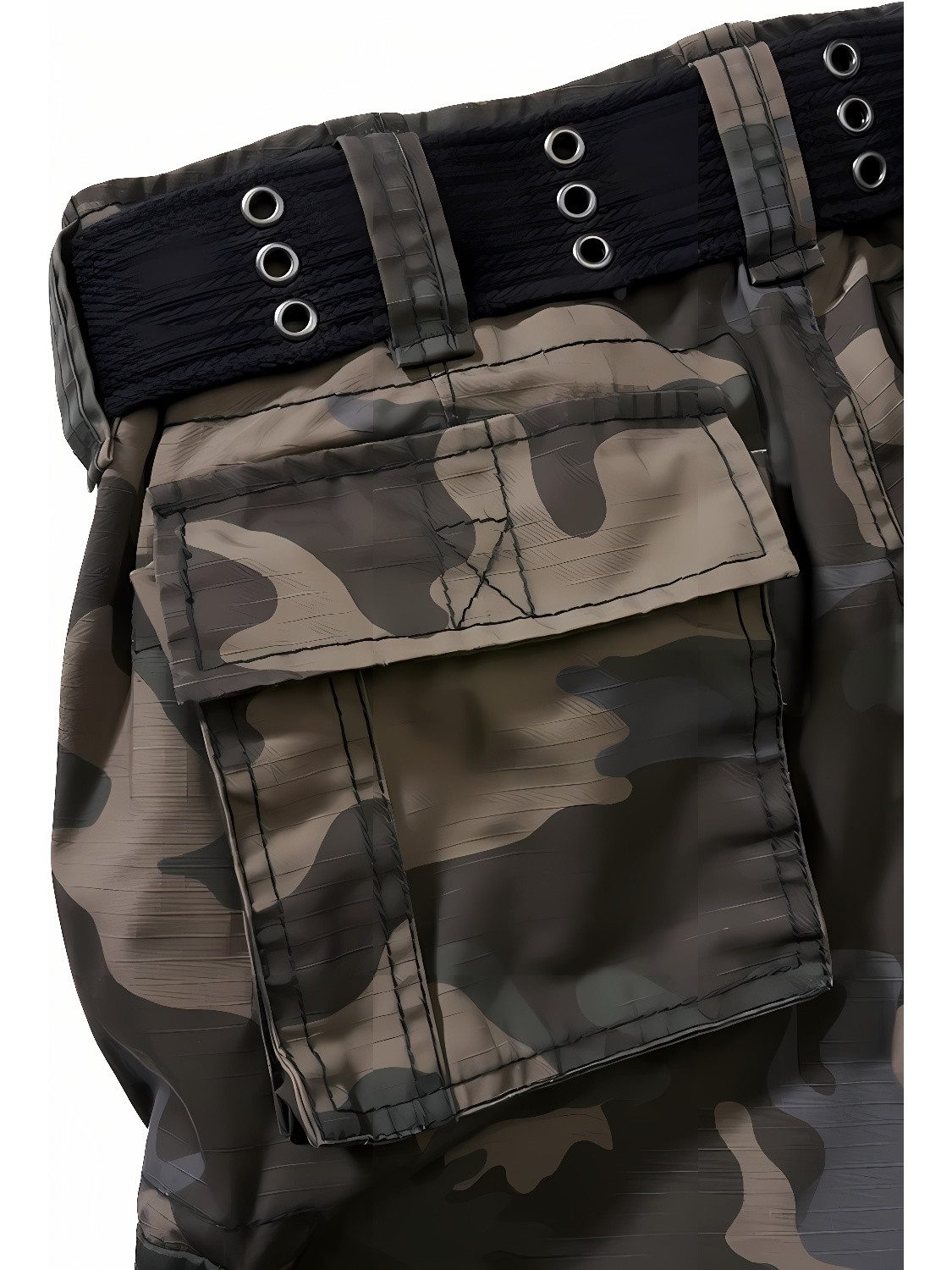 Brandit Shorts Savage Ripstop Shorts Beintaschen und zwei aufgesetzte Minipockets, integrierter Gürtel