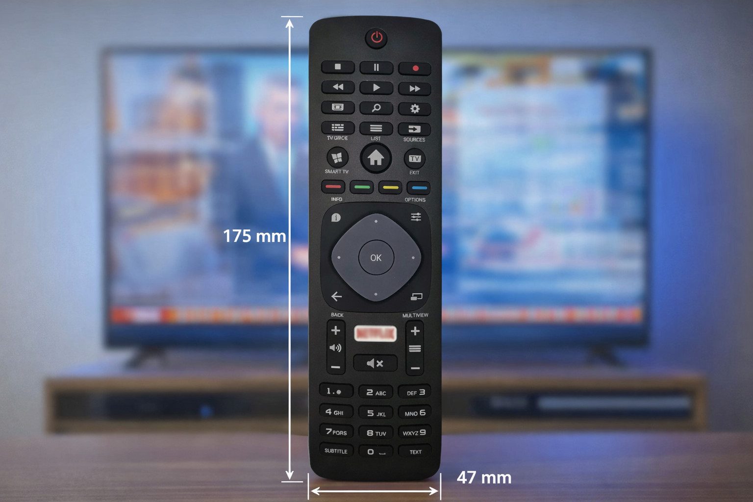 azurano Ersatz für PHILIPS 996596003606 Universal-Smart-TV-Fernbedienung
