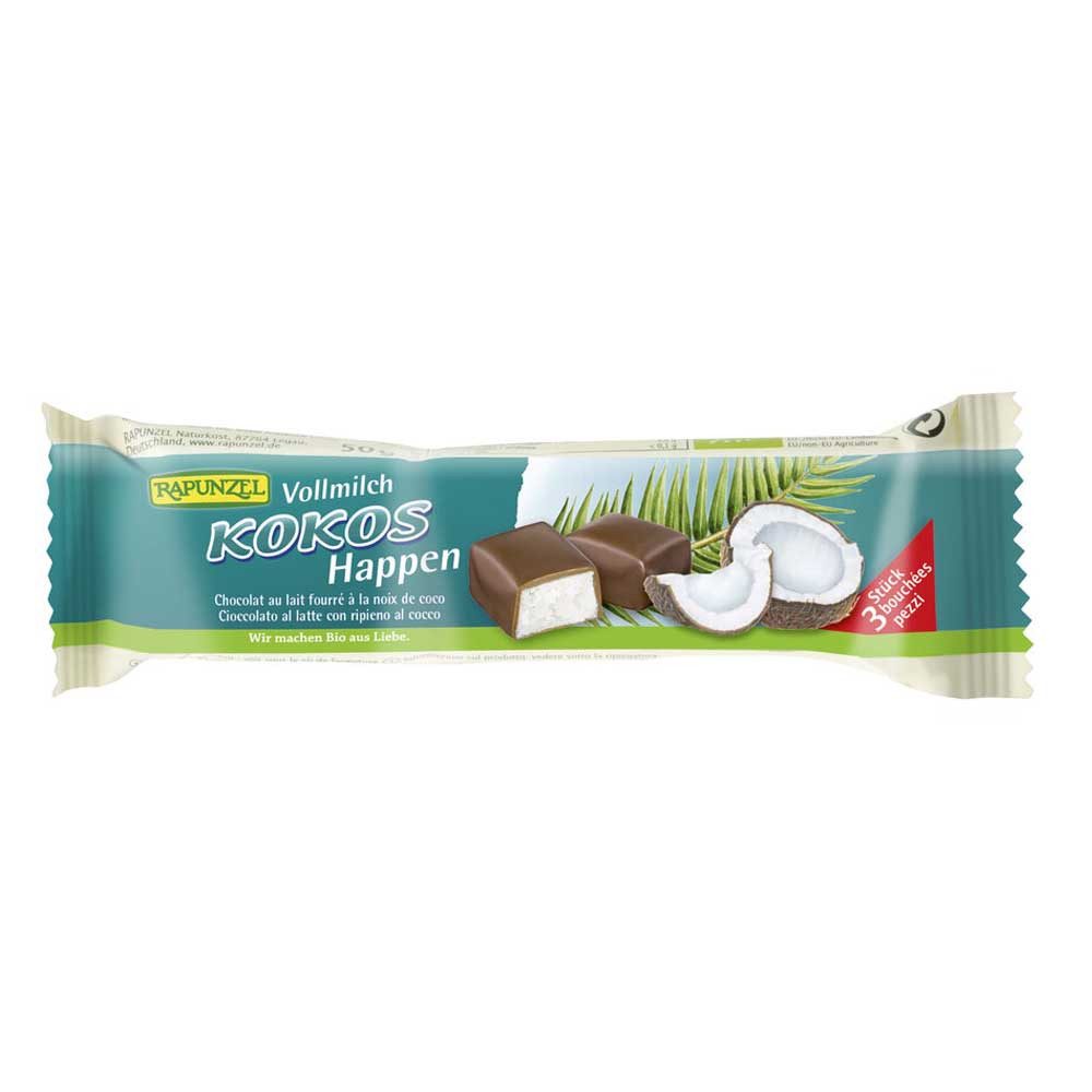 Rapunzel Süßigkeit Kokos-Happen Vollmilch 50g