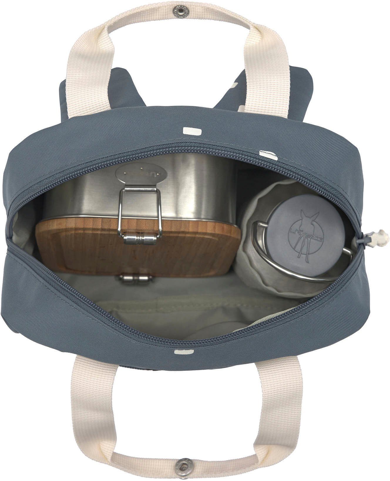 LÄSSIG Kinderrucksack Happy Prints, Mini Square Backpack, Midnight Blue