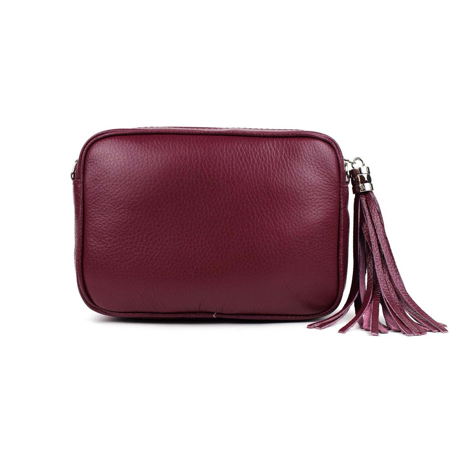 Schultertasche Made in Italy Damen Leder Tasche Umhängetasche CrossOver Brusttasche