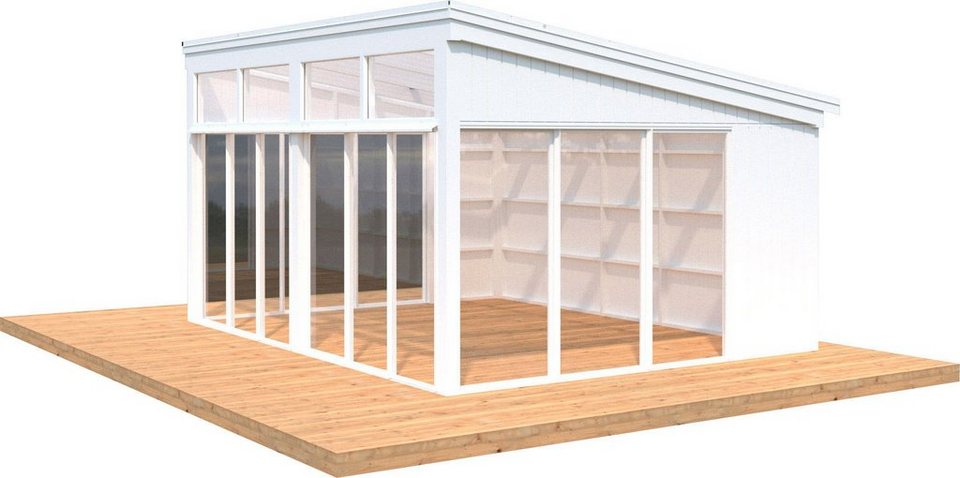 Palmako Holzpavillon »Nova«, mit Doppelstegplatten, BxT: 517×397 cm, weiß