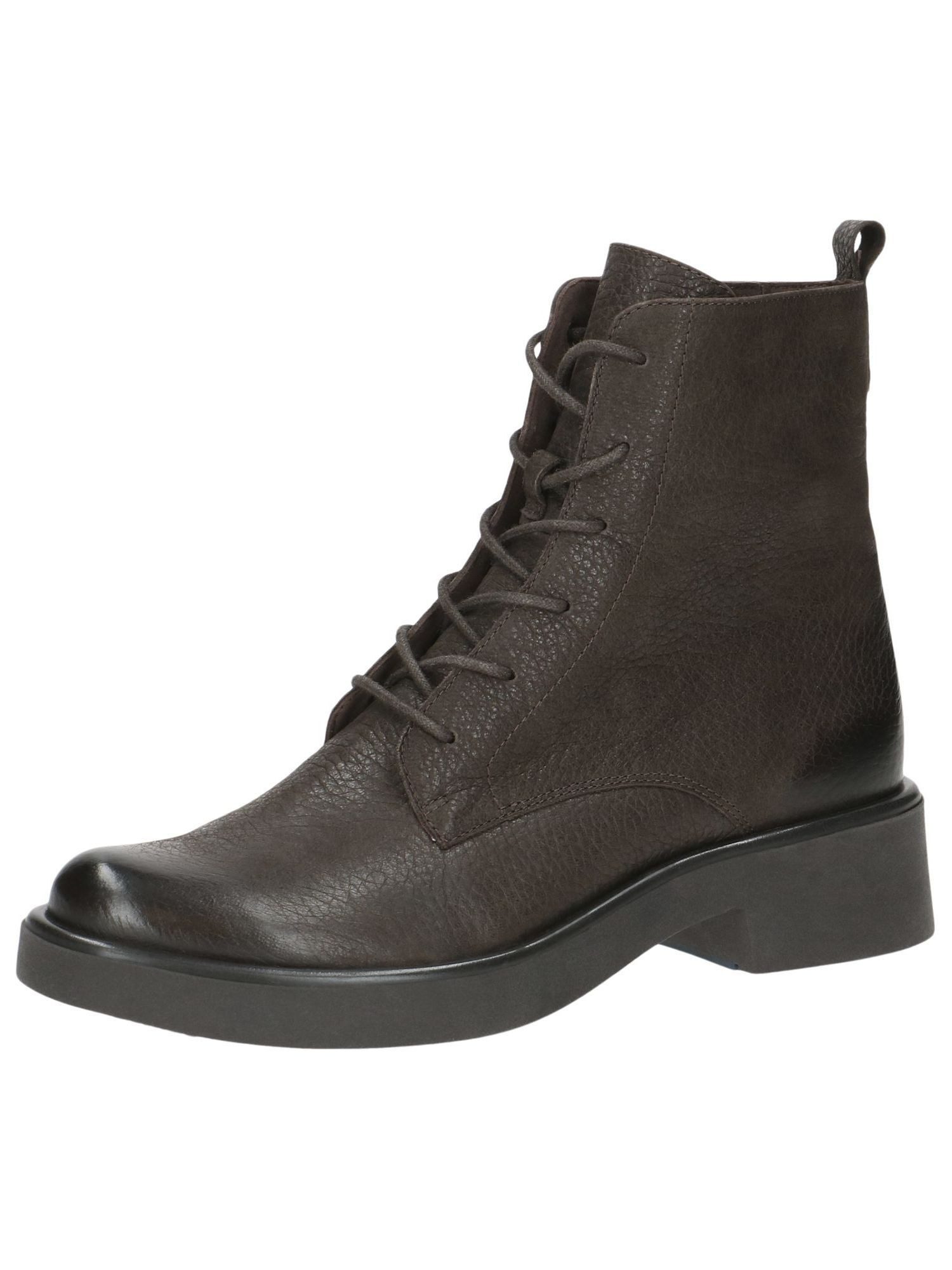 CAP BlueGrip aus Leder Blockabsatz 9-25107-43 Schnürstiefelette