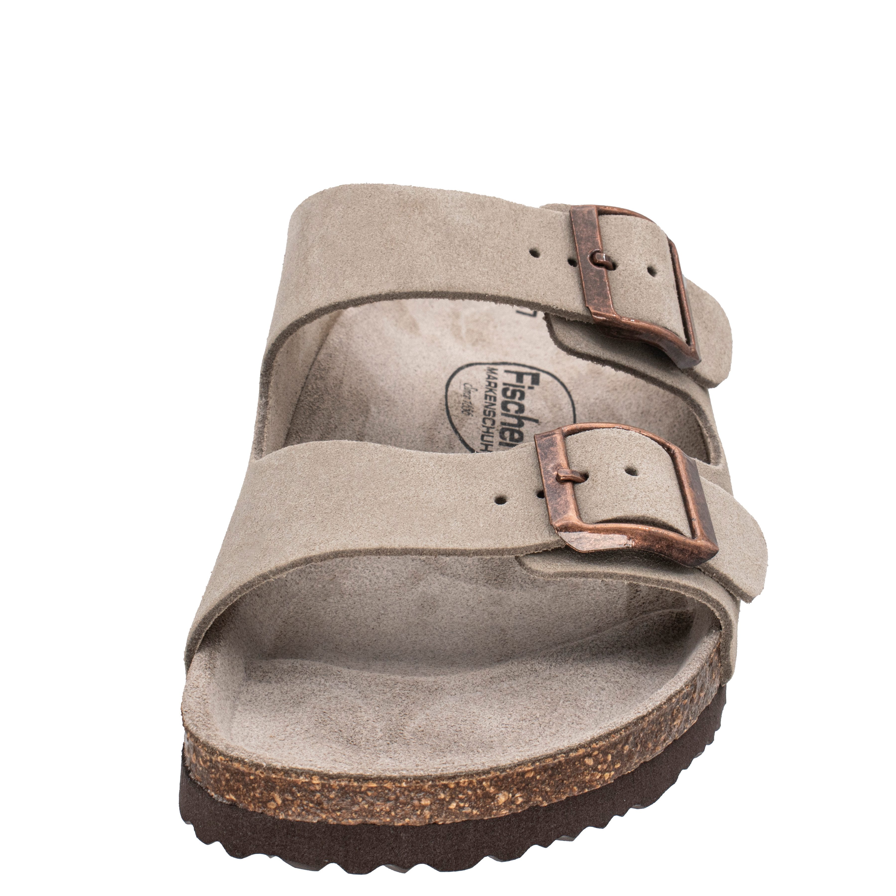 Fischer-Markenschuh Mirabel Pantolette aus Veloursleder, mit verstellbaren Schnallen, gepolstertes Lederfußbett – Bild 4 von 5