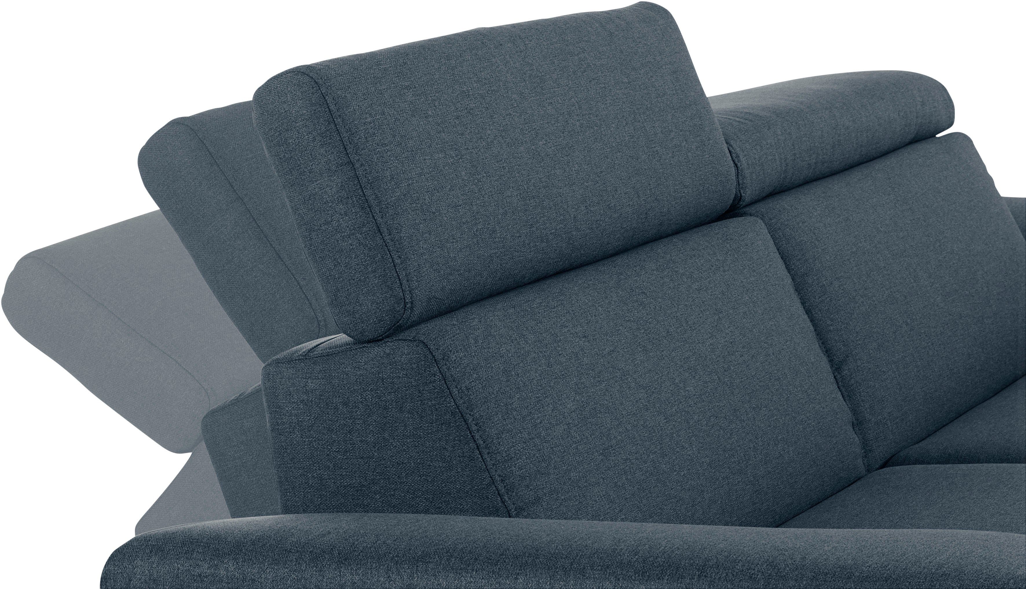Luxus, Lederoptik Trapino of Places in mit wahlweise Rückenverstellung, 2,5-Sitzer Luxus-Microfaser Style