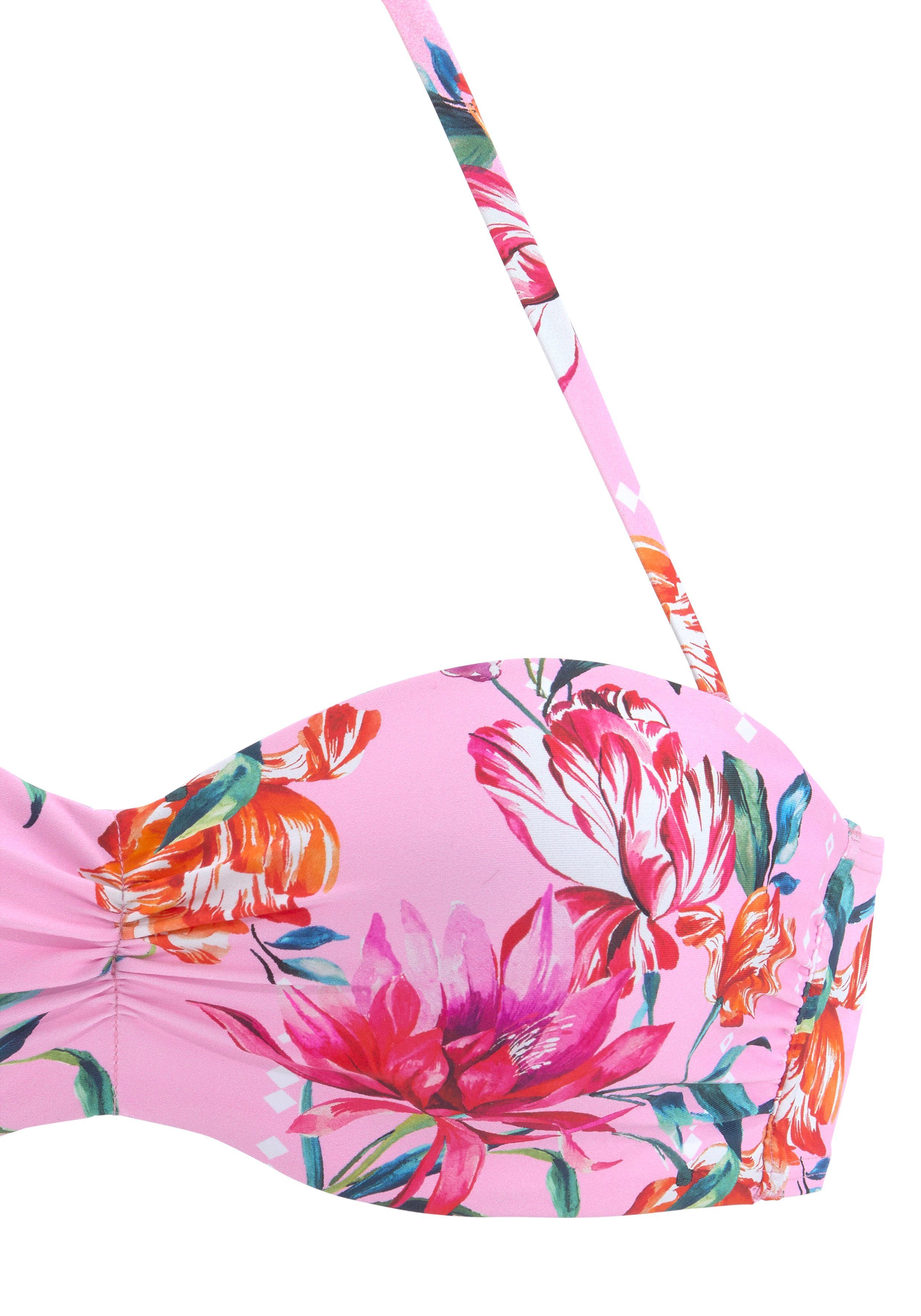 Sunseeker Bügel-Bandeau-Bikini-Top Modern, mit Blumenprint