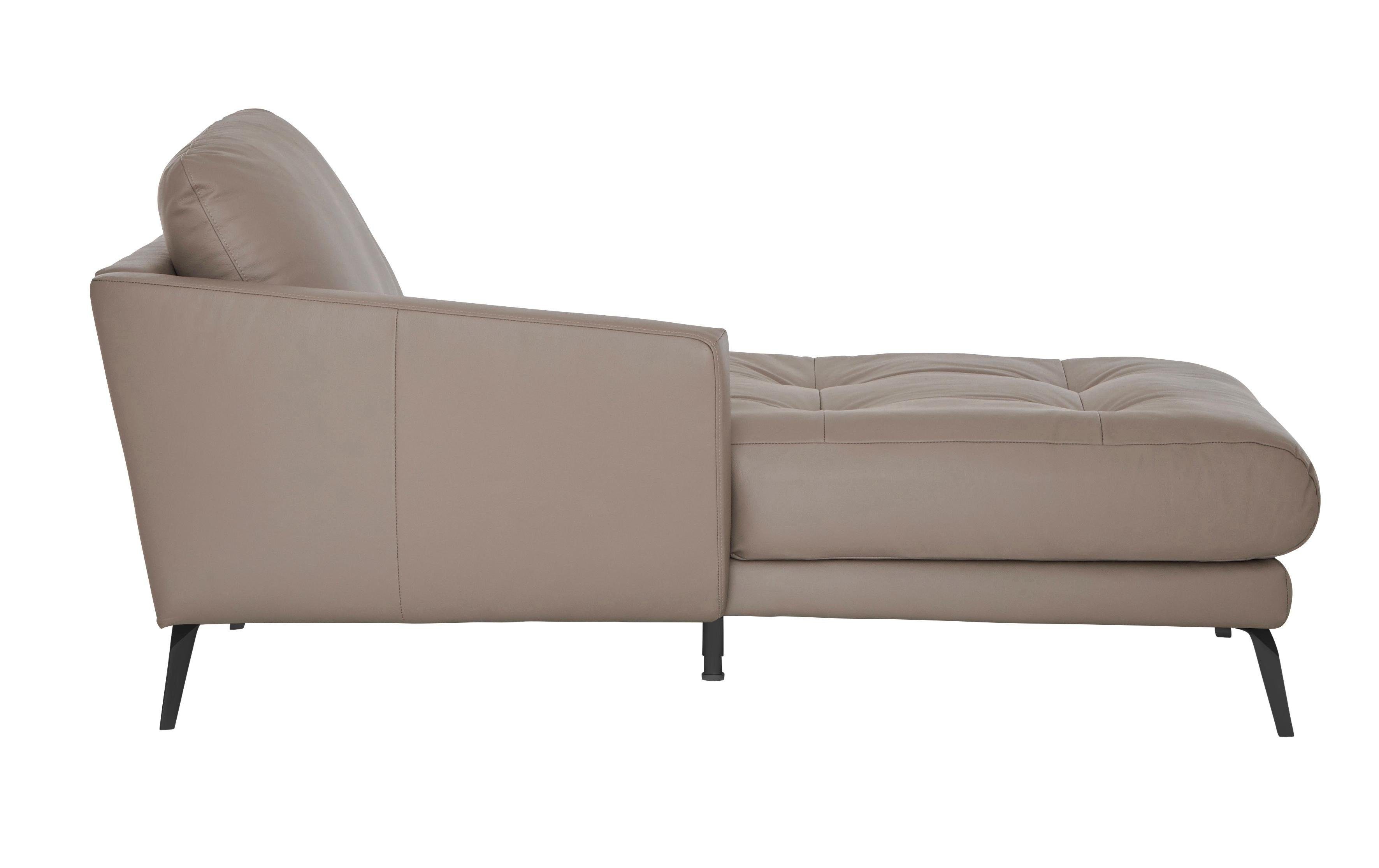 Chaiselongue glänzend Chrom im dekorativer Sitz, mit W.SCHILLIG Füße softy, Heftung