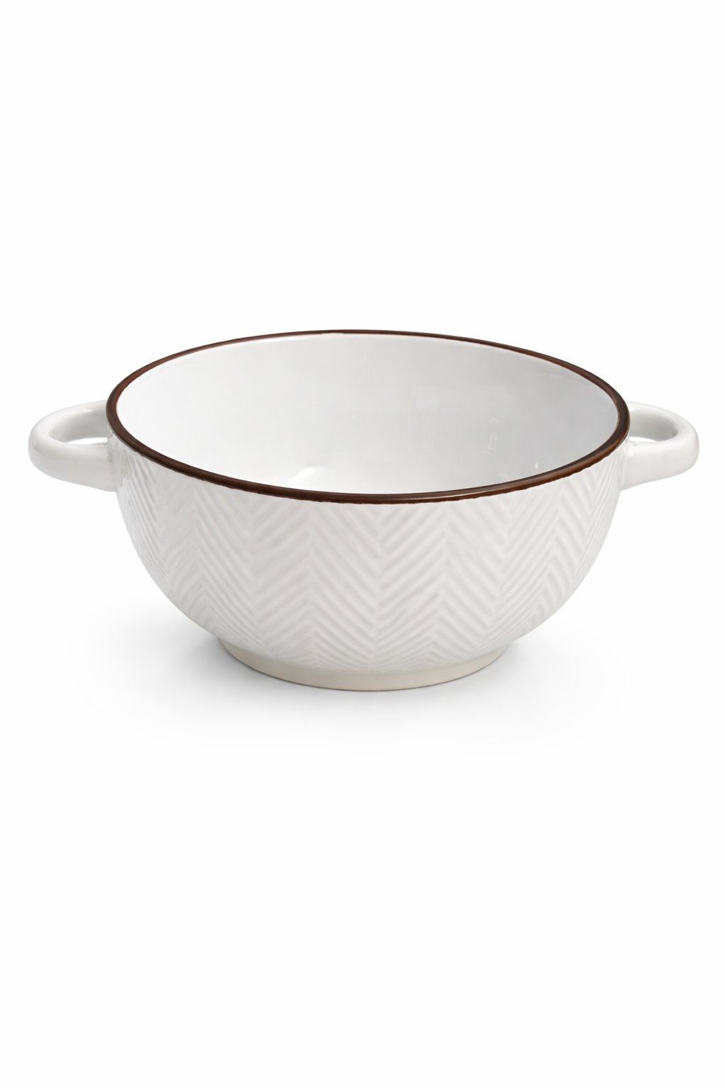 WestCraft Suppenschale Landhaus Suppenschüssel mit Griff Schüssel für heisse Suppen 680 ml, Keramik, (1-tlg), auch für Nudeln, Reis, Desserts, Salate, Suppen, Haferflocken Porridge