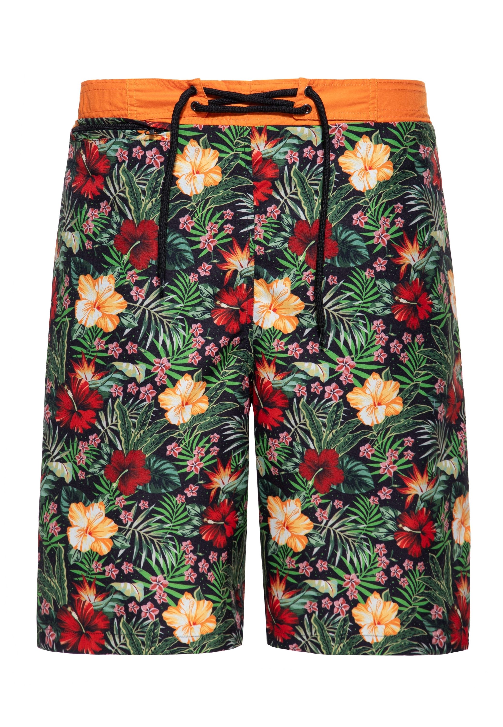KingKerosin Badeshorts Hibiskus mit floralem Print günstig online kaufen