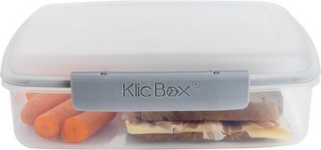 Centi Lunchbox Brotdose Kinder mit Fächer, Lunchbox für Kinder und Erwachsene, Kunststoff, (3er Set), mit stabilen Clickverschluss und Scharnier, effektive Silicondichtung
