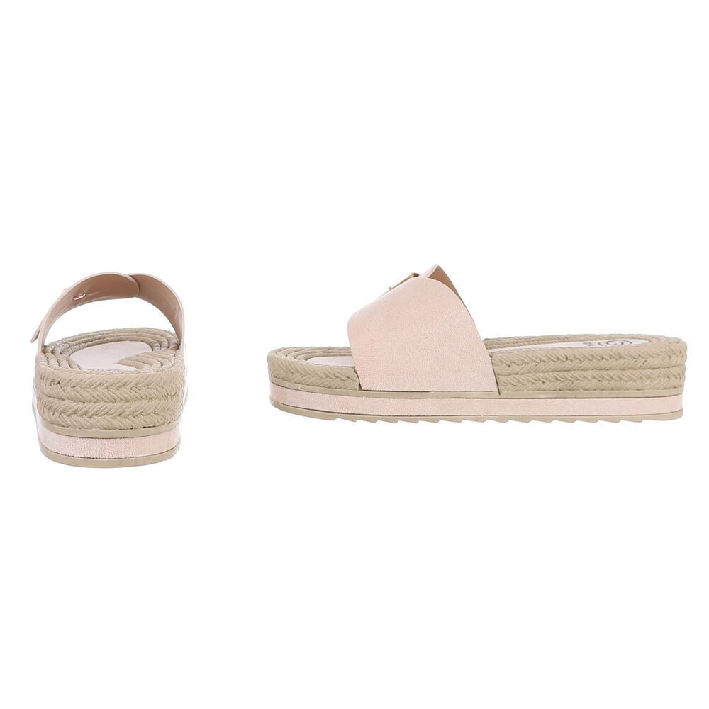 Ital-Design Elegante Sandalen für Alltag und Freizeit Plateausandaletten (89092120) Keilabsatz/Wedge Keilsandaletten in Beige – Bild 5 von 5