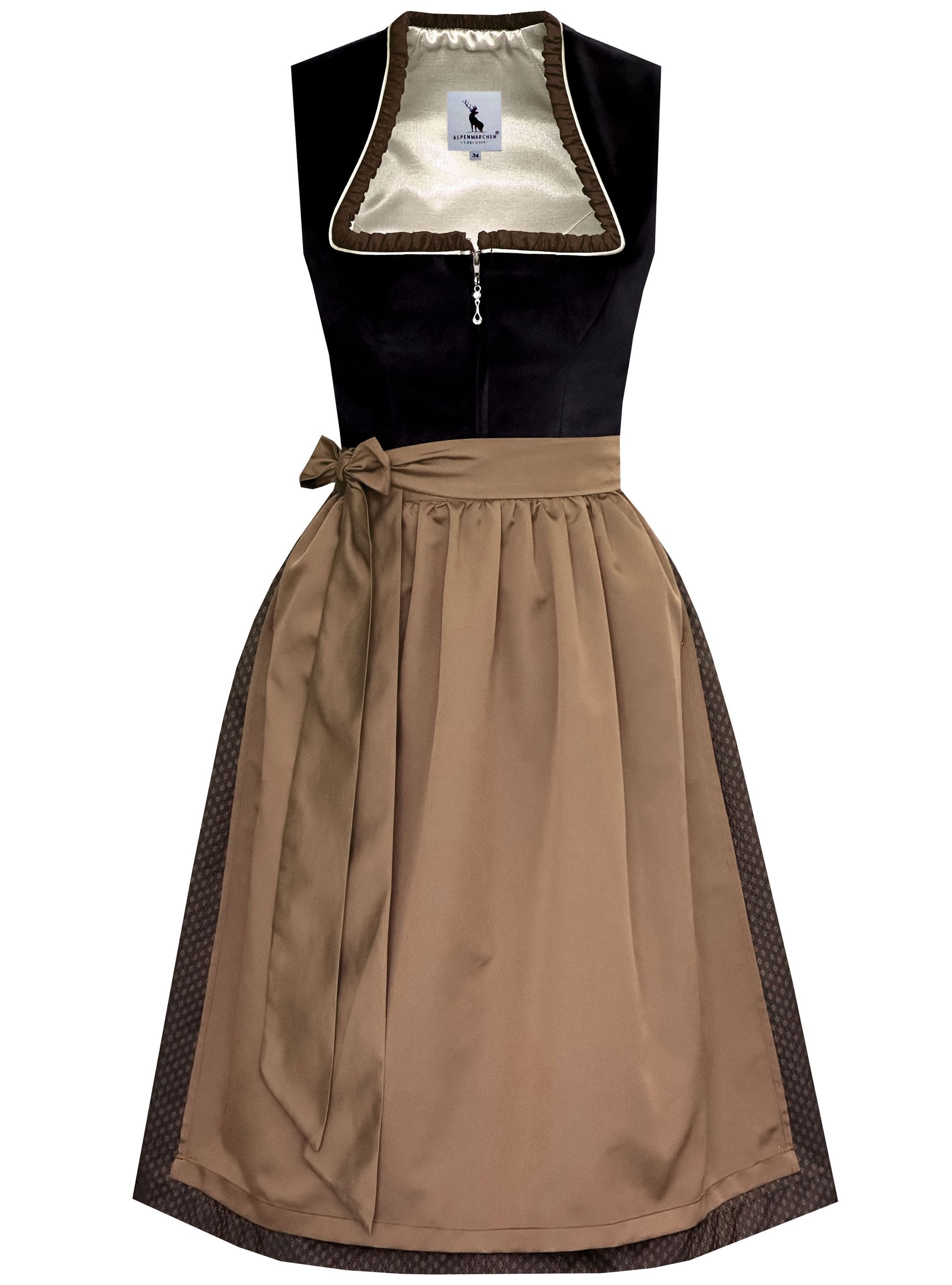Alpenmärchen Dirndl Dirndl Sibylle in schwarz günstig online kaufen