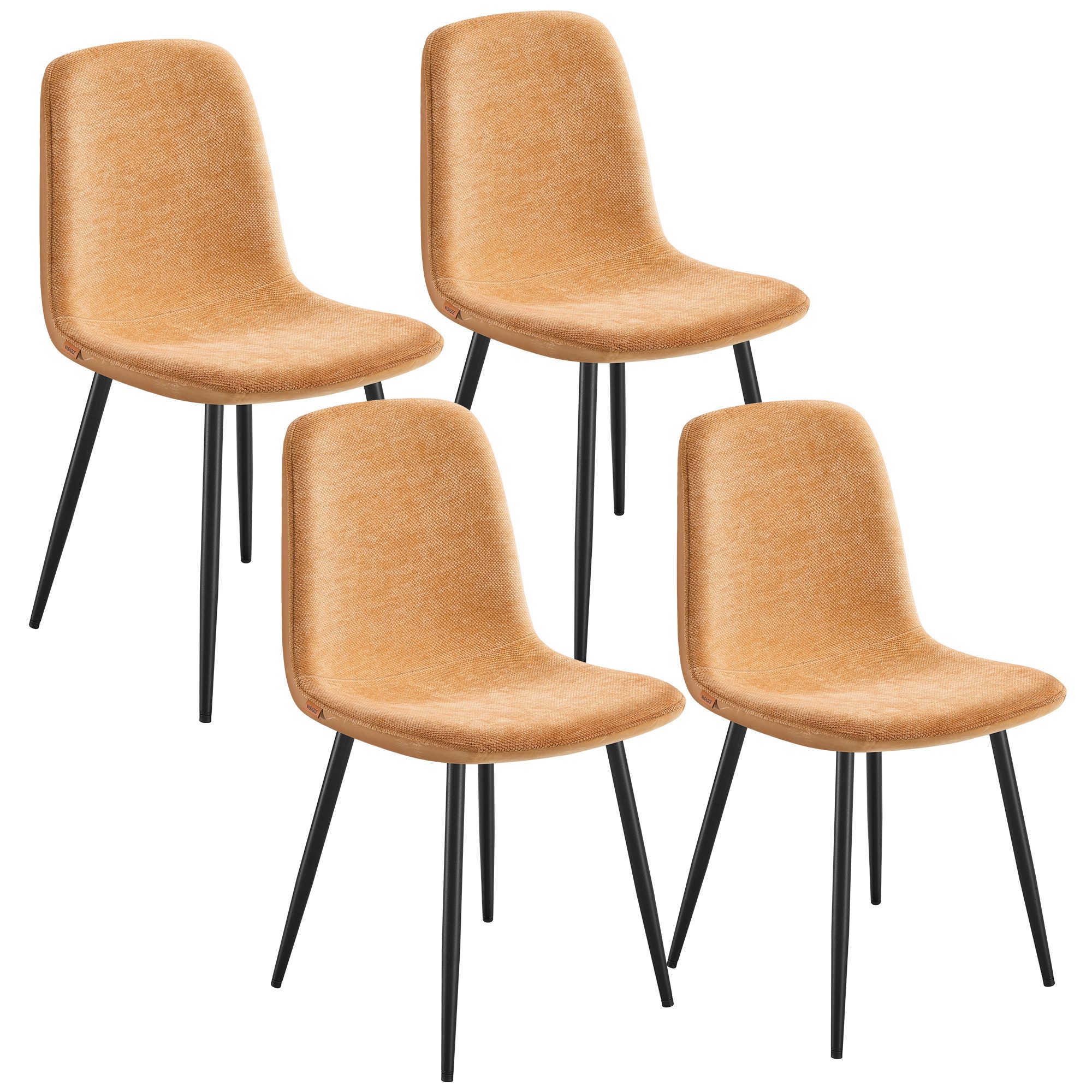 VASAGLE Esszimmerstuhl Metallbeine, verstellbare Füße, pflegeleicht (4 St), günstig online kaufen