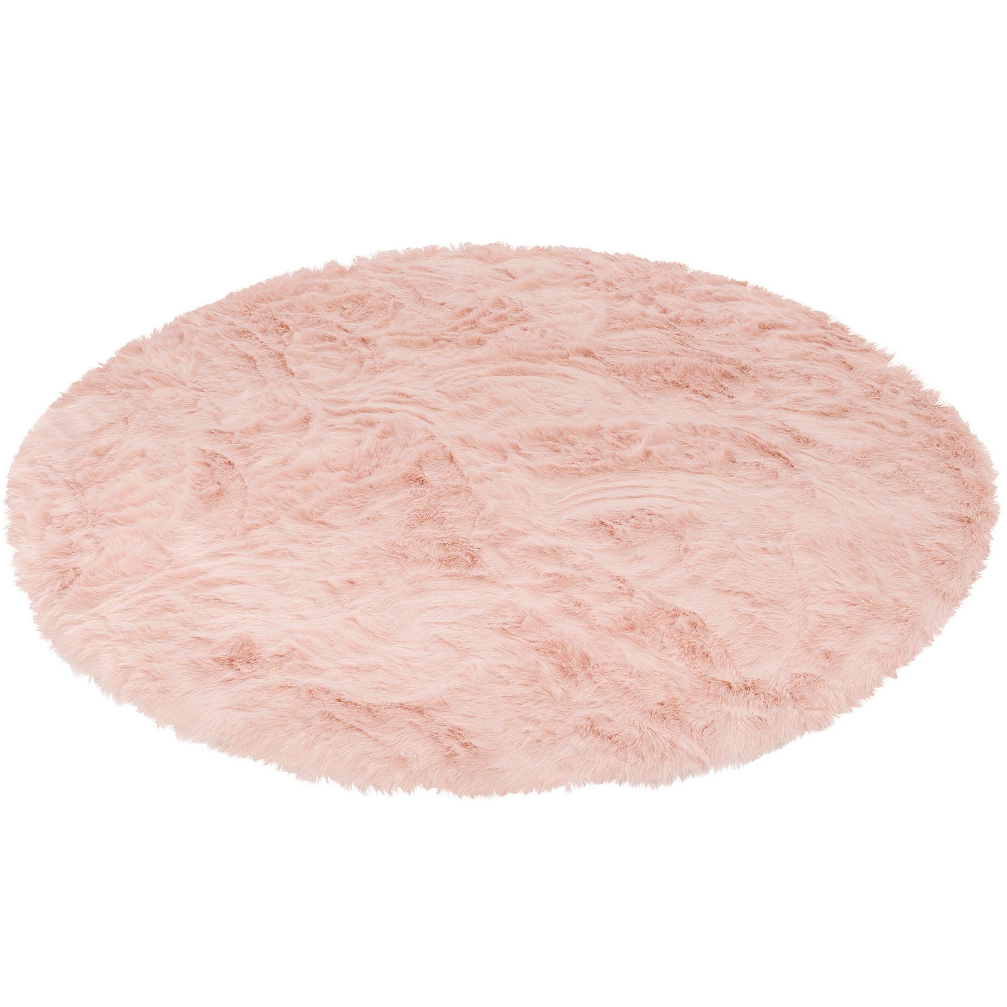 Pergamon Fellteppich Luxus Super Soft Fellteppich Aspen Rund Meliert, Rund, Höhe: 50 mm – Bild 5 von 5