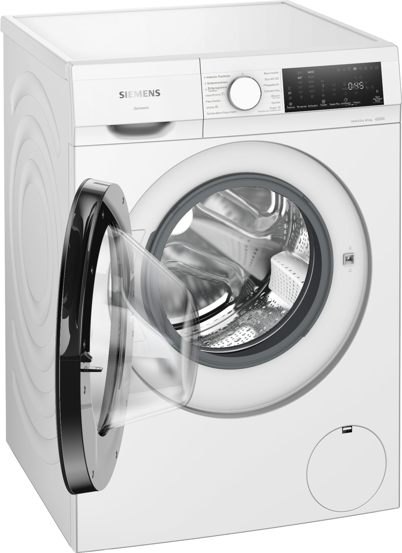 SIEMENS Waschtrockner iQ300 WN44A141, 9 kg, 5 kg, 1400 U/min, aquaStop schützt vor Wasserschäden & intelligentes Antifleckensystem – Bild 3 von 5
