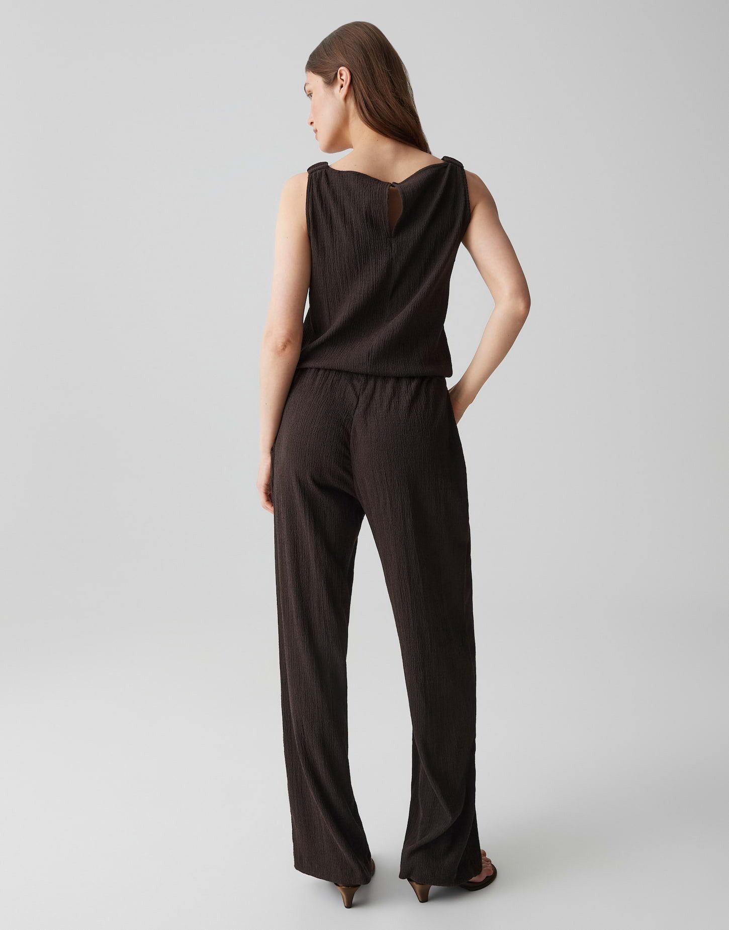OPUS Jumpsuit Mefiza sun aus Jersey mit Crinkle Effekt Mit Eingrifftaschen für praktische Alltagslooks