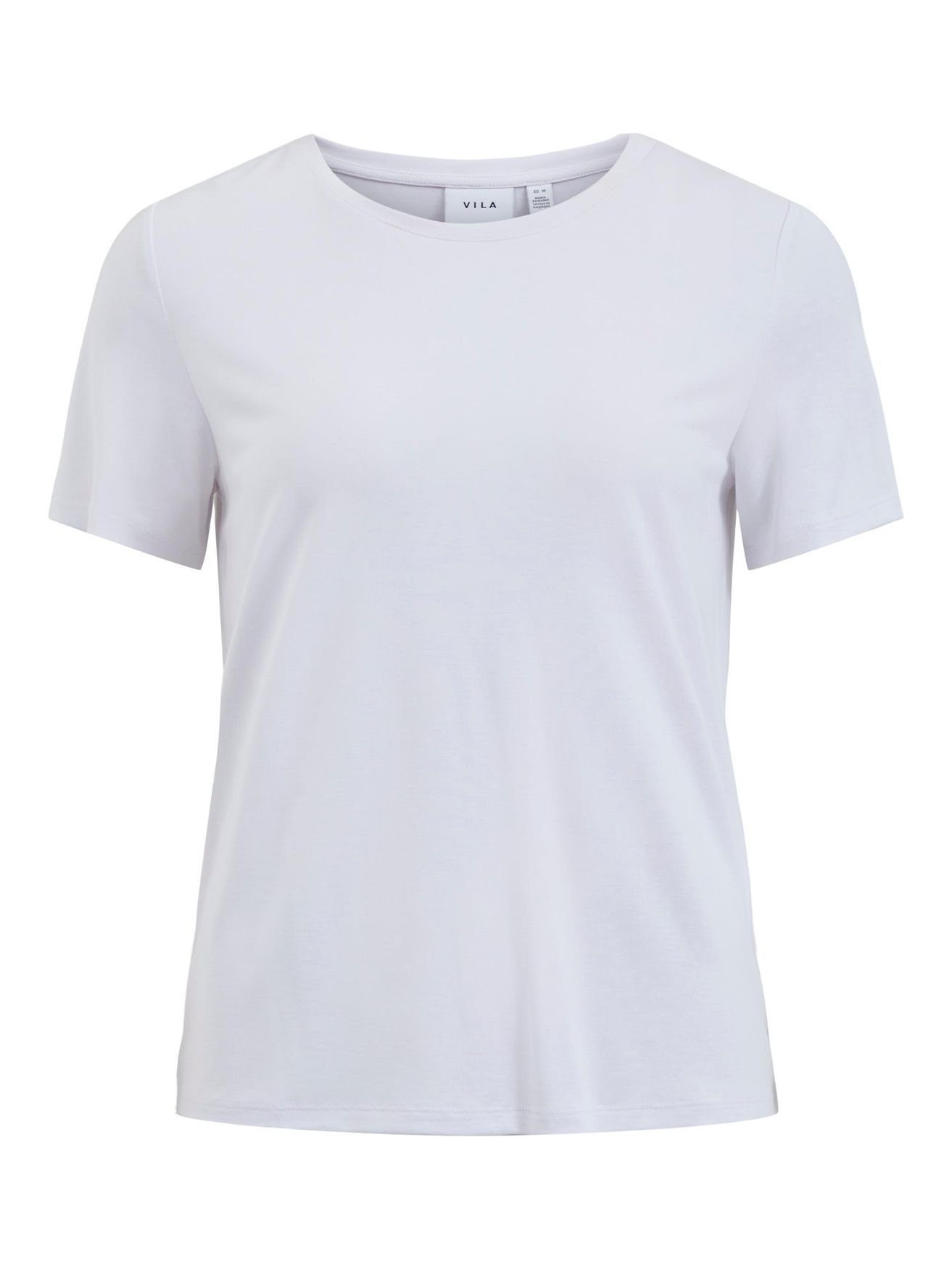 4870 Oberteil Vila Weiß Basic in Rundhals Kurzarm VIMODALA T-Shirt T-Shirt Top