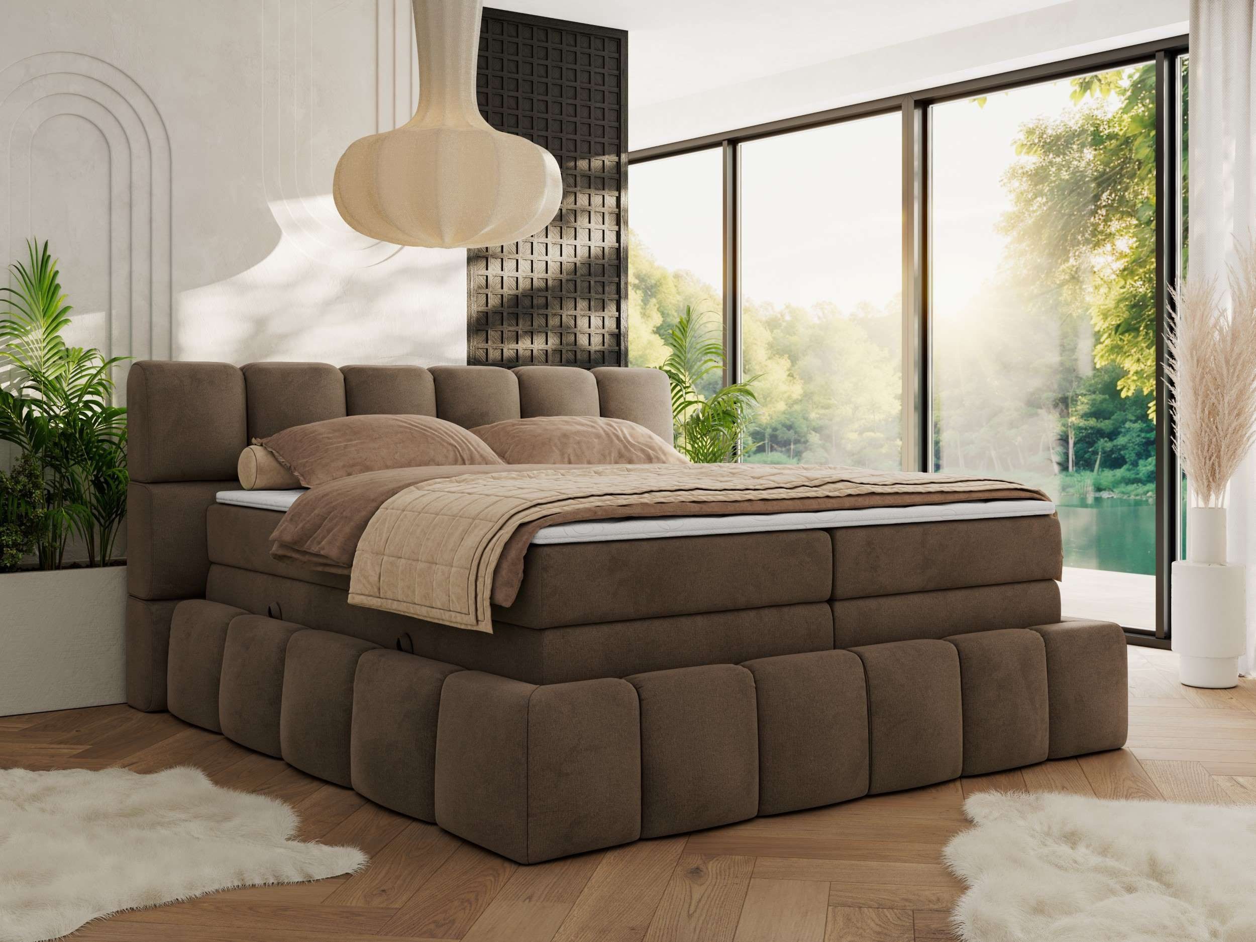 MKS MÖBEL Boxspringbett NIRA KING (Doppelbett-Set günstig online kaufen