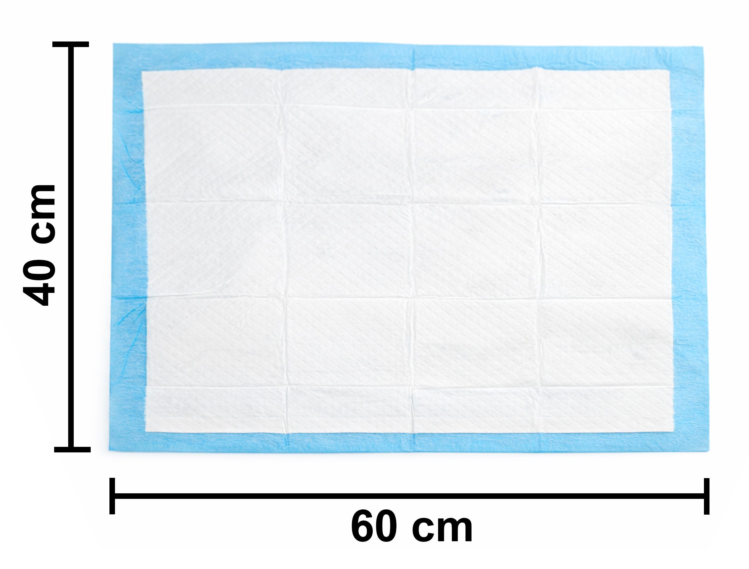 KomfortHome Tierdecke Hundetoilette Welpenunterlage Trainingsunterlage Hundepads, Vliesstoff, Zellstoff, PE-Folie, Hygiene-Unterlage Hund Katze Saugfähig Auslaufsicher M L XL