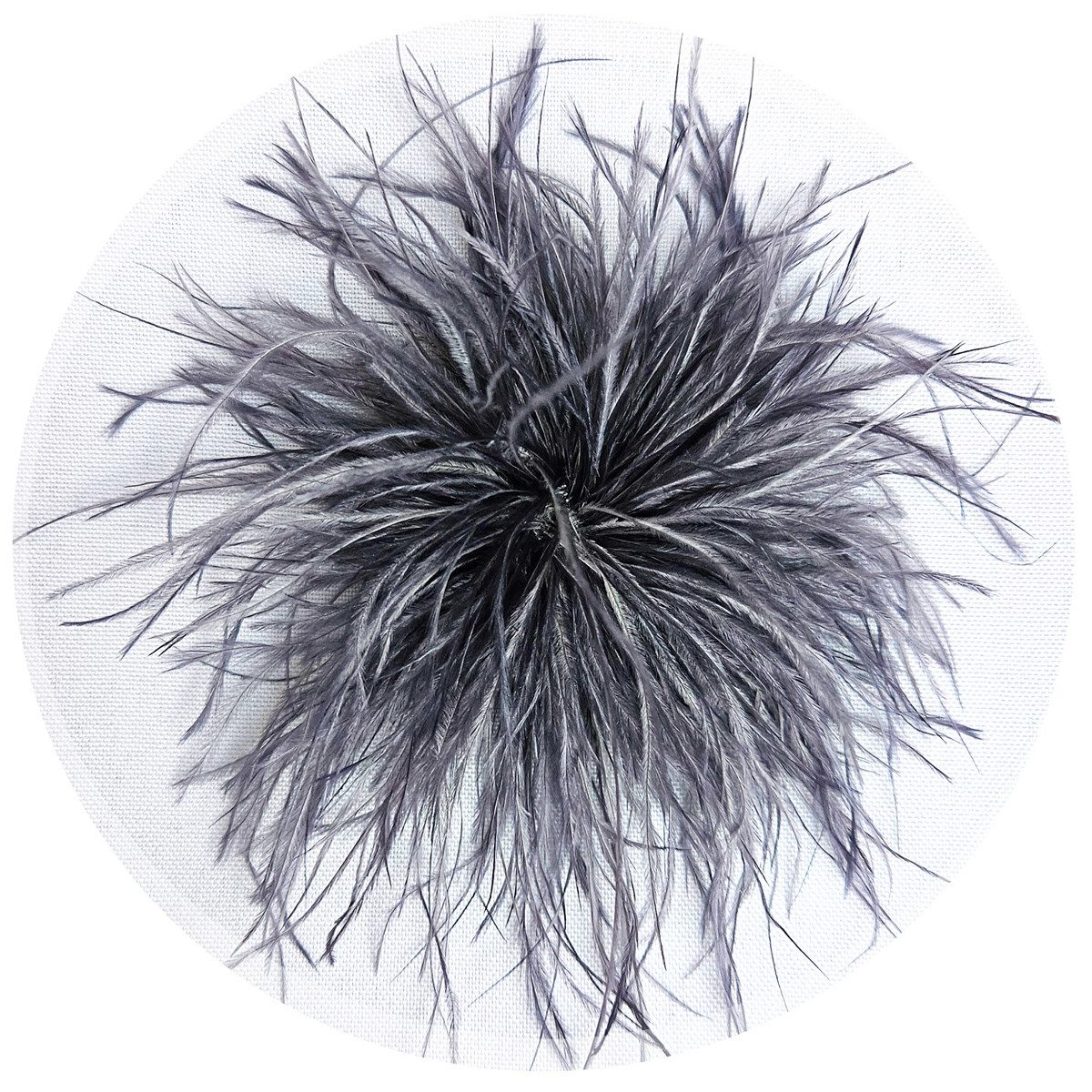 Brosche Federbrosche Grau Blau Clip Antecker Federn Klammer Haarklammer Str günstig online kaufen