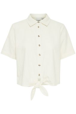 Ichi Kurzarmhemd IHLINO SH sommerliche Bluse mit Knoten-Detail