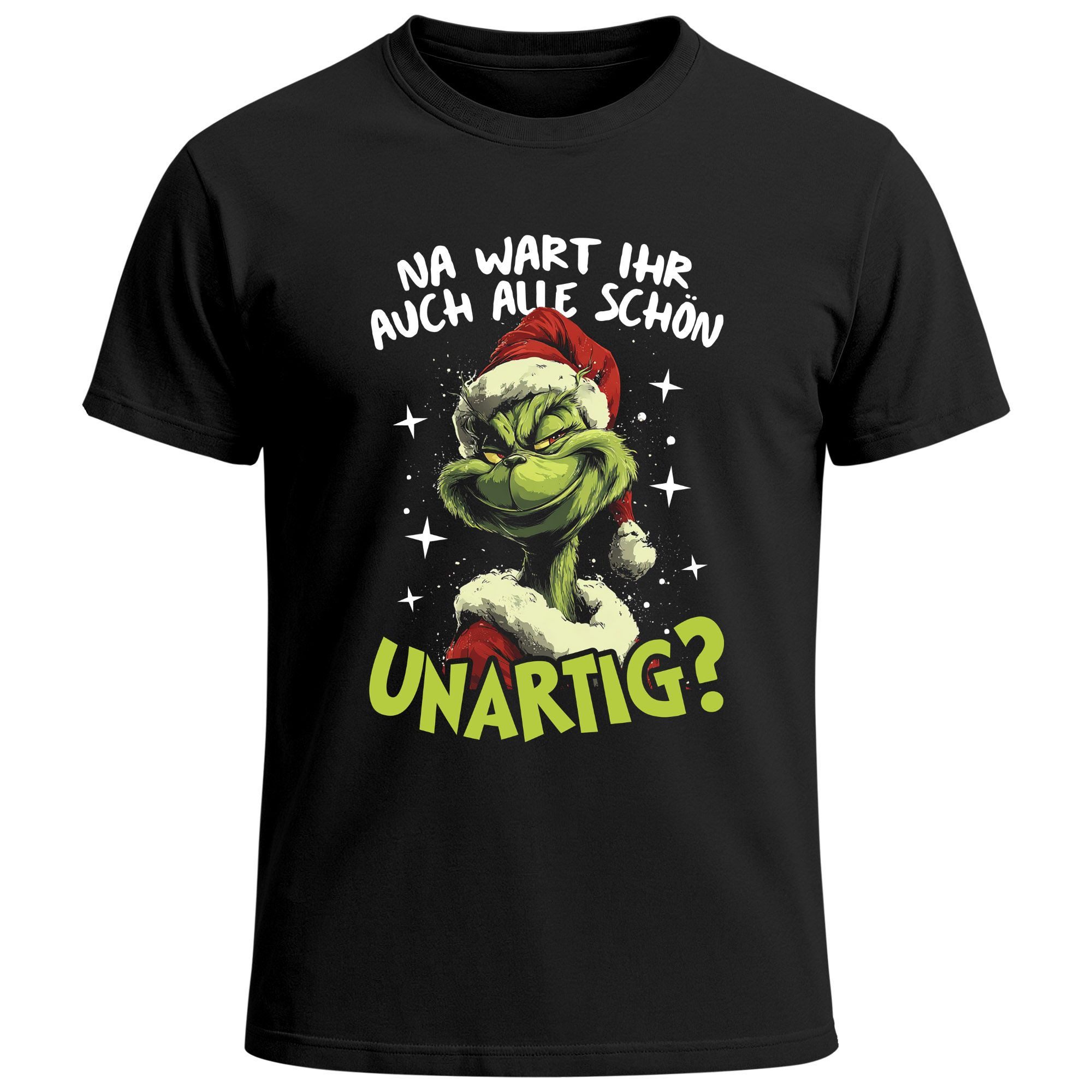 Print-Shirt Herren T-Shirt Weihnachten Unartig Spruch lustig Weihnachtsshirt XMAS