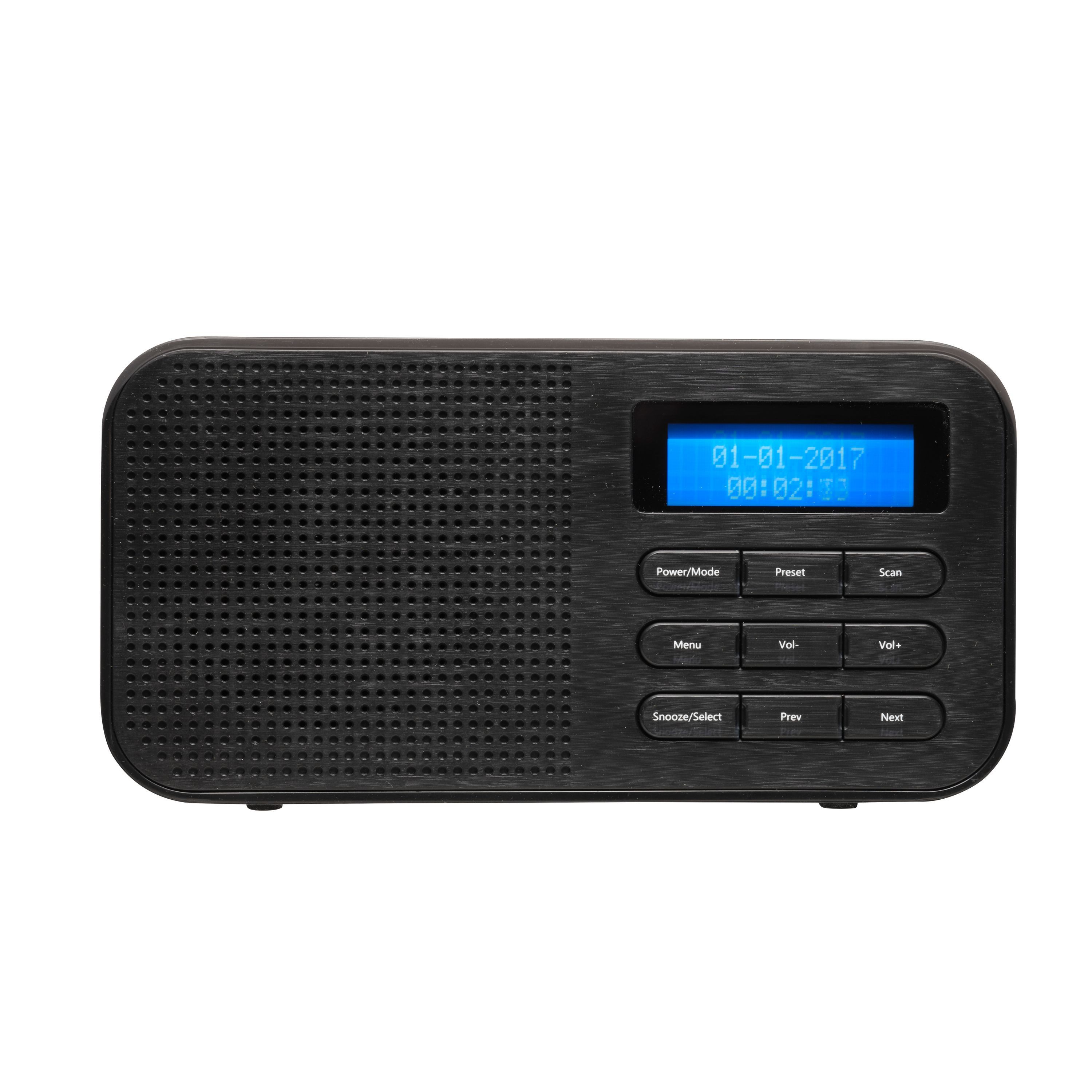 Denver DAB-42 Digitalradio (DAB) (DAB+, FM, 10 Presets, Dual-Wecker, Snooze, Teleskopantenne, 1 W, Kompakt, Dual-Alarm, DAB+/FM)
