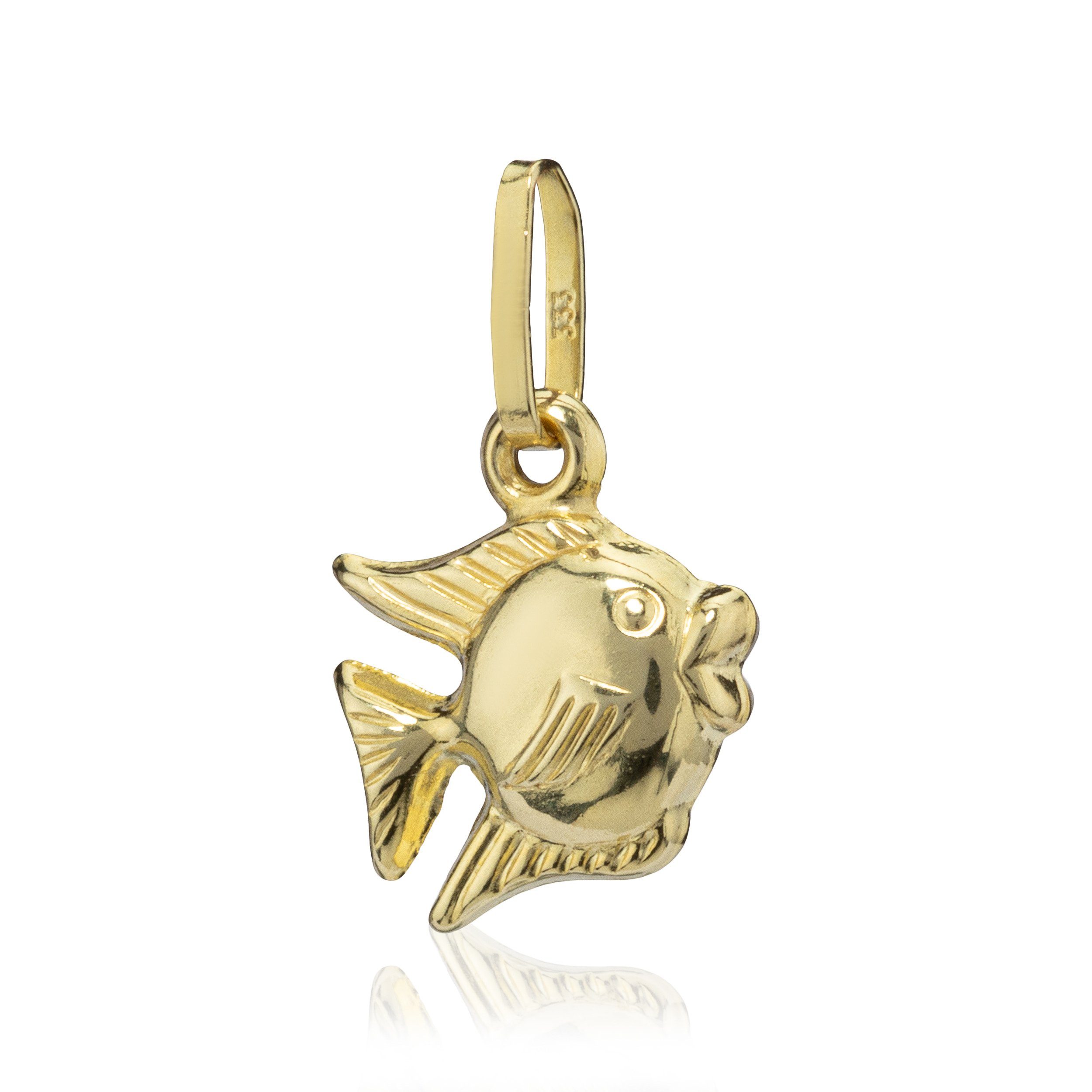 Kettenanhänger Kettenanhänger kleiner Fisch baby 333 Gelb Gold 8