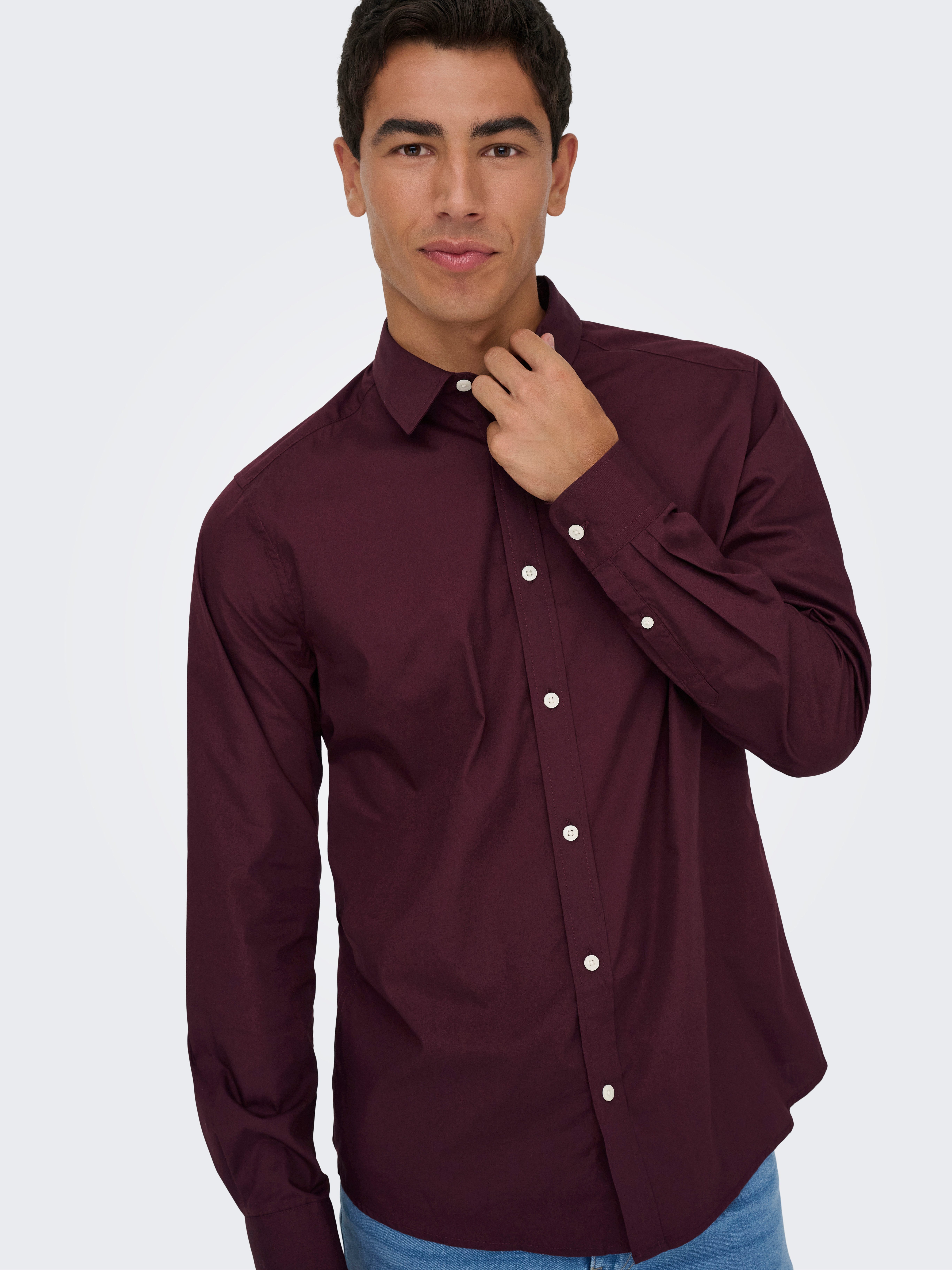 ONLY & SONS Langarmhemd ONSFLORIAN LIFE LS POPLIN SHIRT OTL günstig online kaufen
