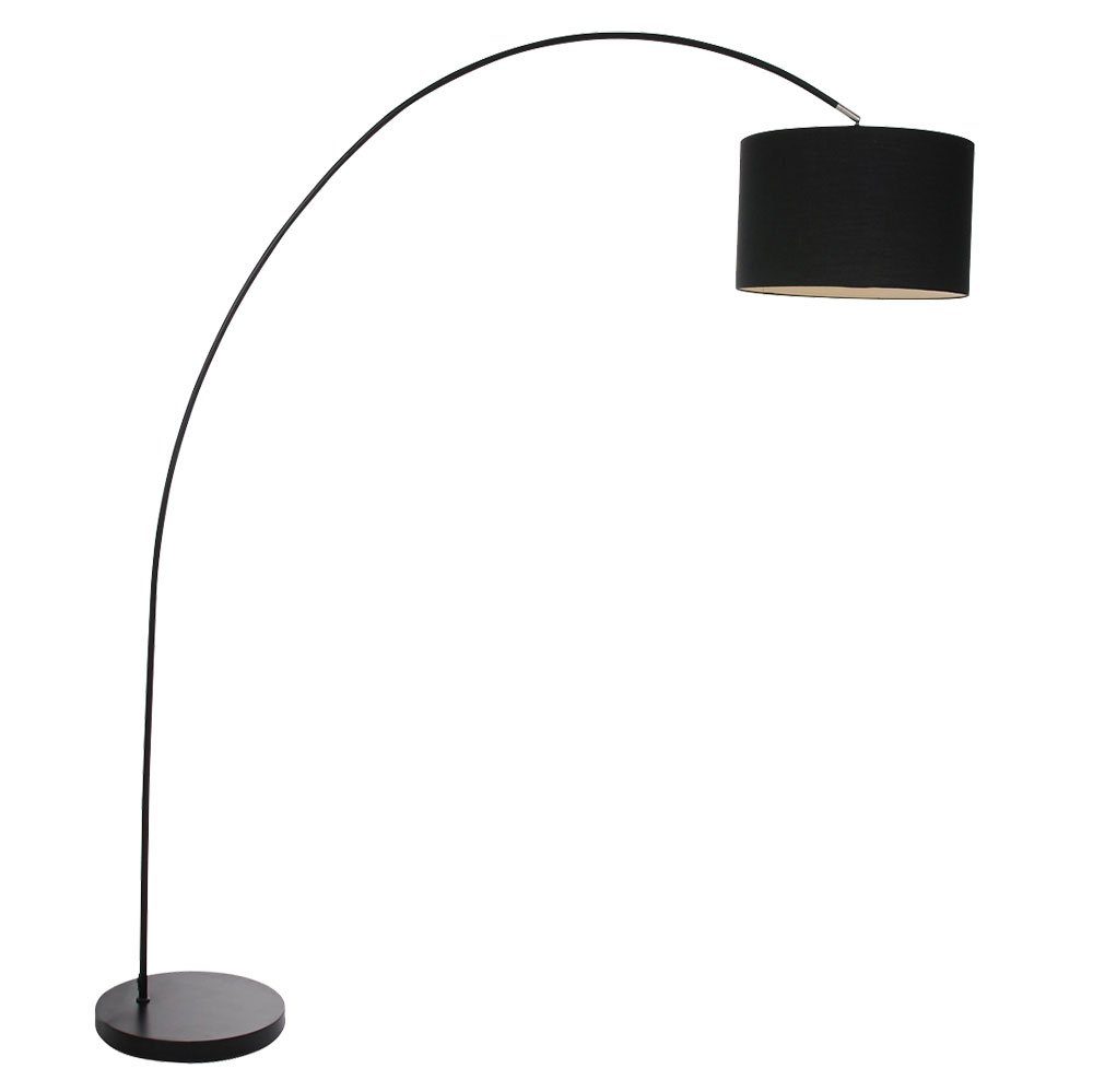 etc-shop LED Bogenlampe, Leuchtmittel nicht Bogenlampe große Standleuchte schwarz Bogenstehlampe schwarz inklusive