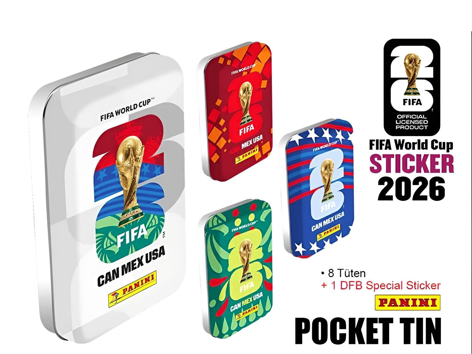 Panini Sammelkarte 2026 FIFA World Cup Sticker Pocket Tin