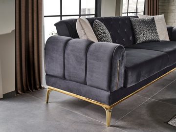 Villa Möbel Sofa LUSAKA, 1 Teil, Handmade Quality,strapazierfähiger Mikrofaser Samtstoff