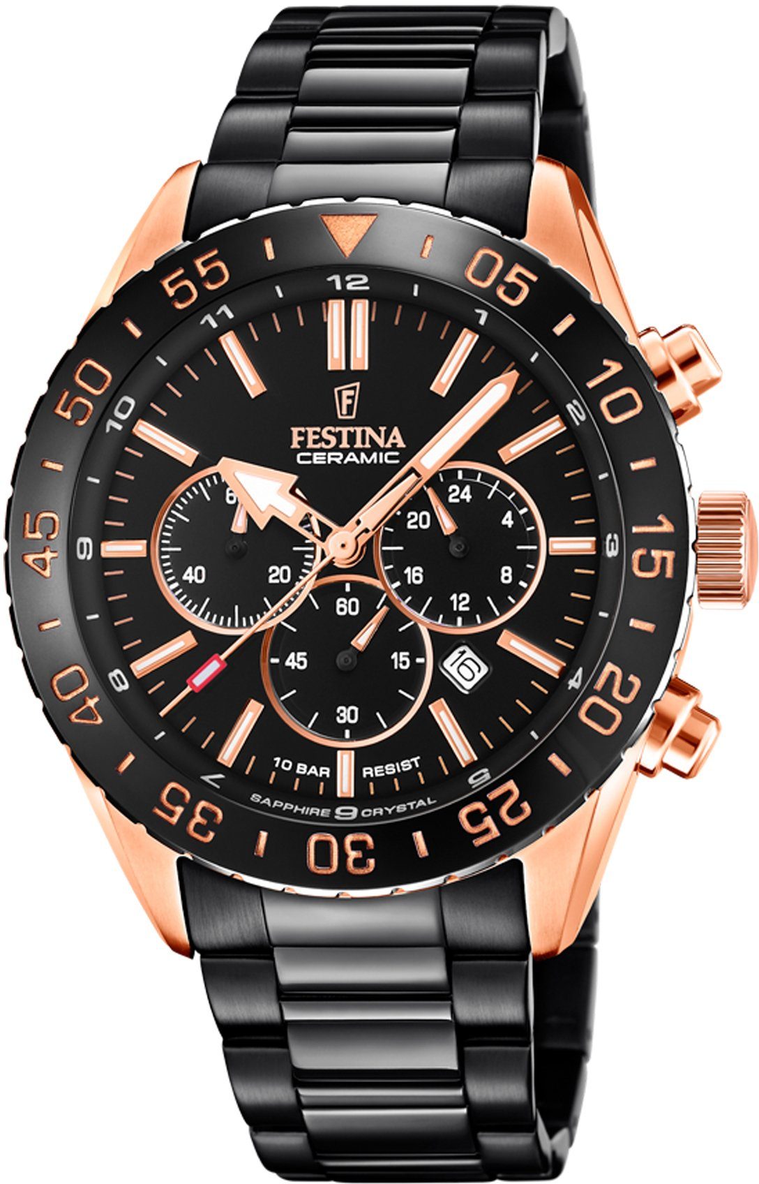 Festina Chronograph Keramik Kollektion F20578/1, Armbanduhr, Quarzuhr, Herr günstig online kaufen