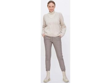 LIVING CRAFTS Rundhalspullover Living Crafts Bio-Damen-Pullover 'Neele' mit Zopfm