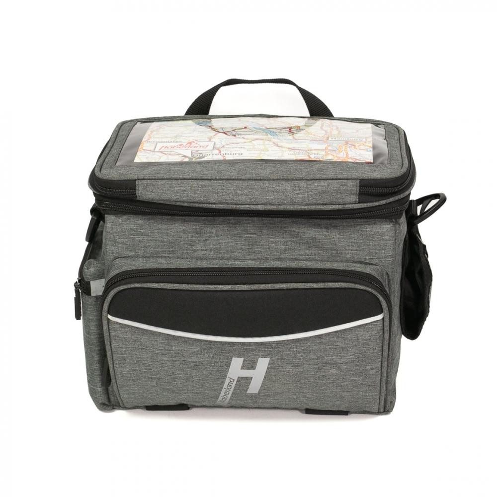 Haberland Fahrradtasche Haberland Lenkertasche 10l Max Plus grau - praktische Lenkertasche mit
