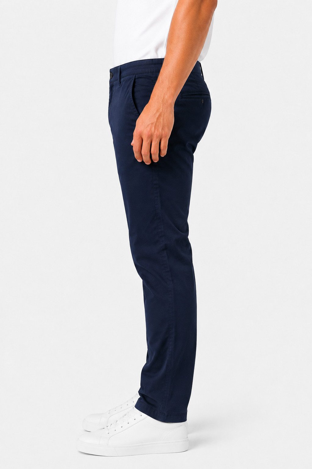 D'MARO Chinohose Herren, Chino Hosen Herren mit Stretch, Modern Fit Hose abgesteppte Kante