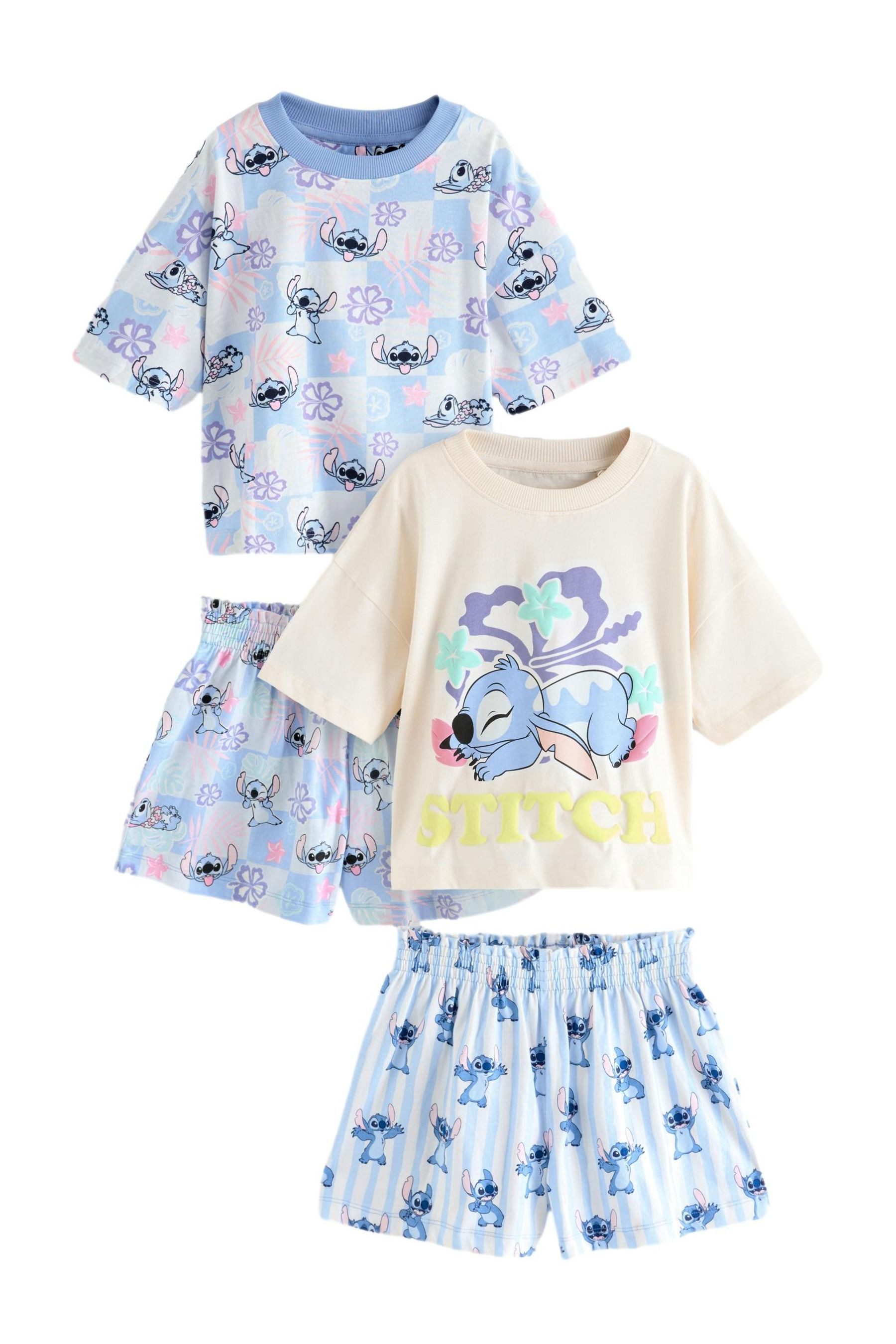 Pyjama Stitch kurze Baumwoll-Schlafanzüge, 2er-Pack
