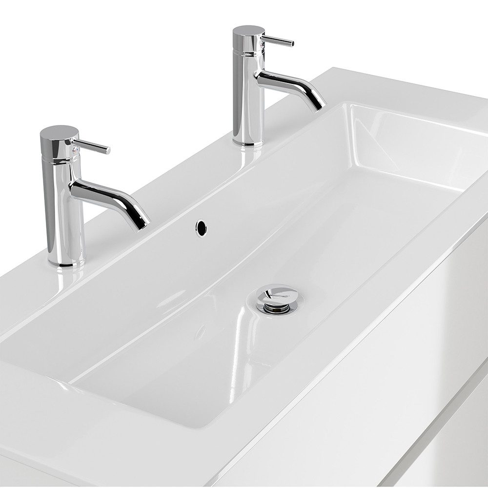 Lomadox Doppelwaschtisch LIVIGNO-02, 120cm breit, Mineralgusswaschbecken, günstig online kaufen