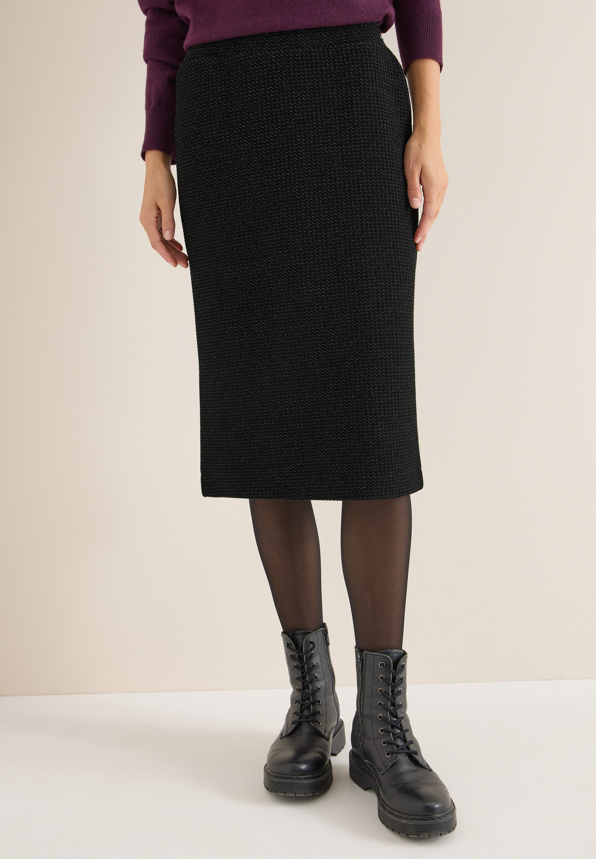 CECIL Midirock mit Glitzerdetails und Gummizug günstig online kaufen