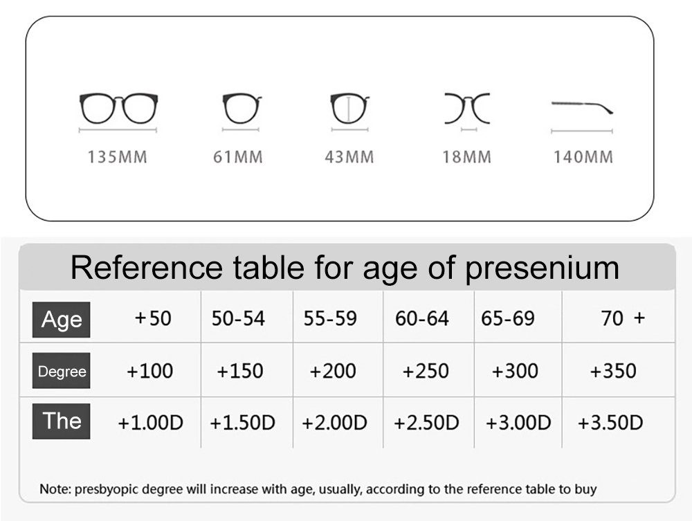 PACIEA anti Lesebrille presbyopische Mode blaue bedruckte Rahmen Gläser