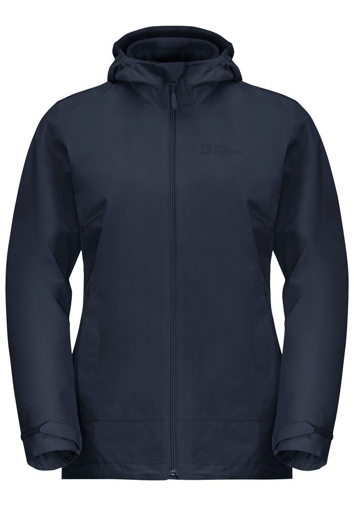 (2 teilig) JKT W Jack night-blue 3-in-1-Funktionsjacke Wolfskin MOONRISE 3IN1