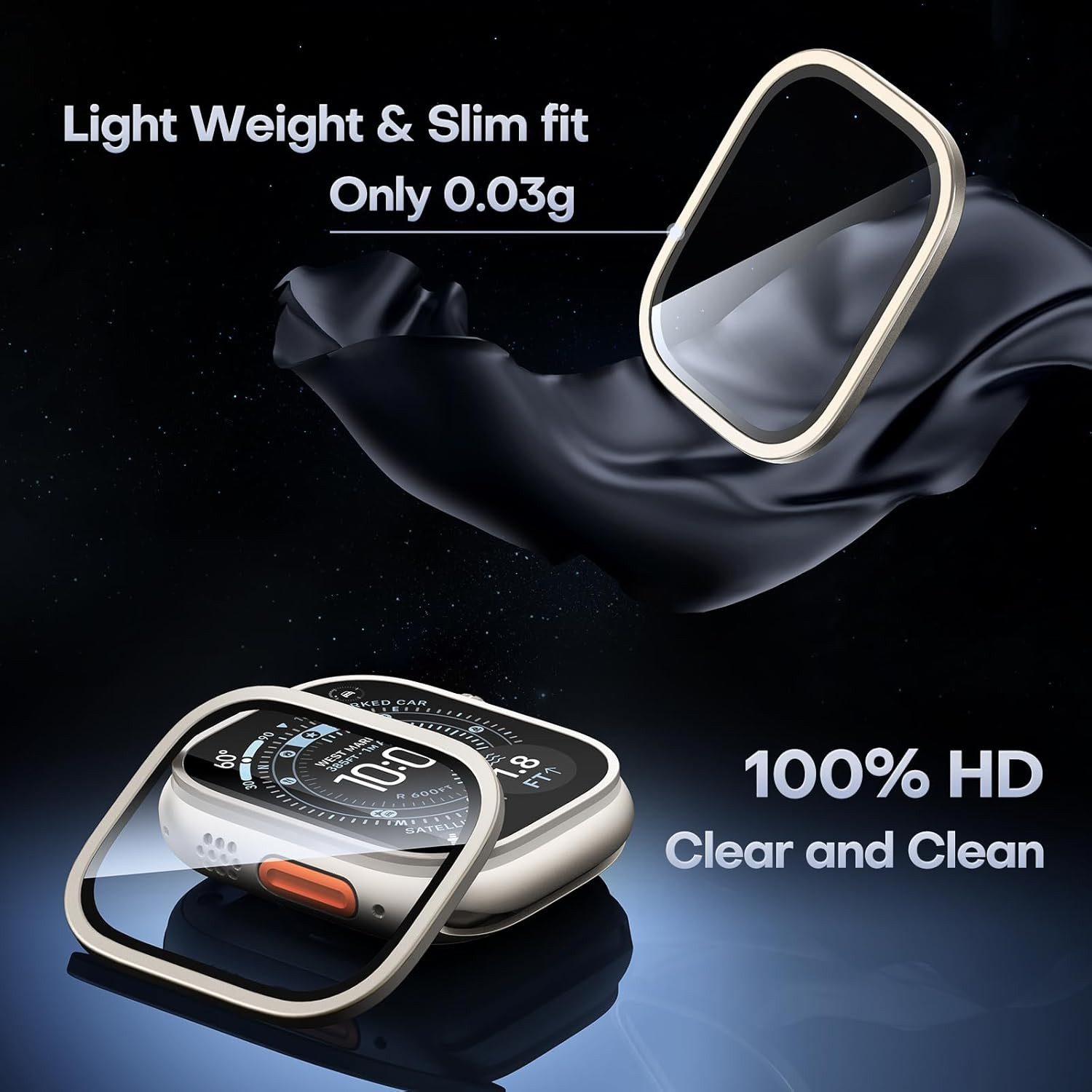 MSM Displayschutzglas 2X Schutzglas für Apple Watch Ultra 3 Ultra 49mm Panzerfolie Titan 9H – Bild 3 von 5