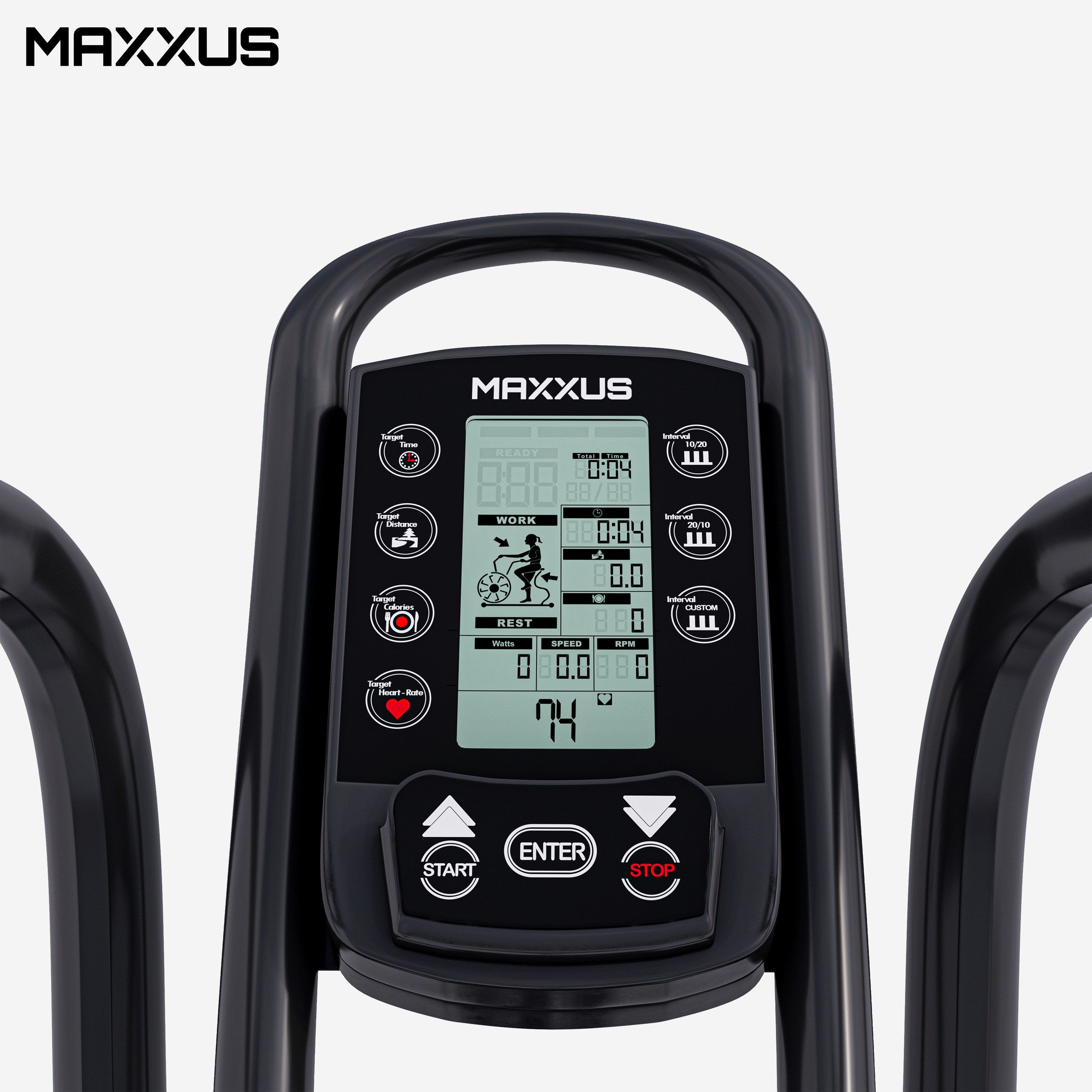 MAXXUS Heimtrainer Air Bike 90 PRO - LCD-Bildschirm, Ergonomisch,Bequem (1-tlg)