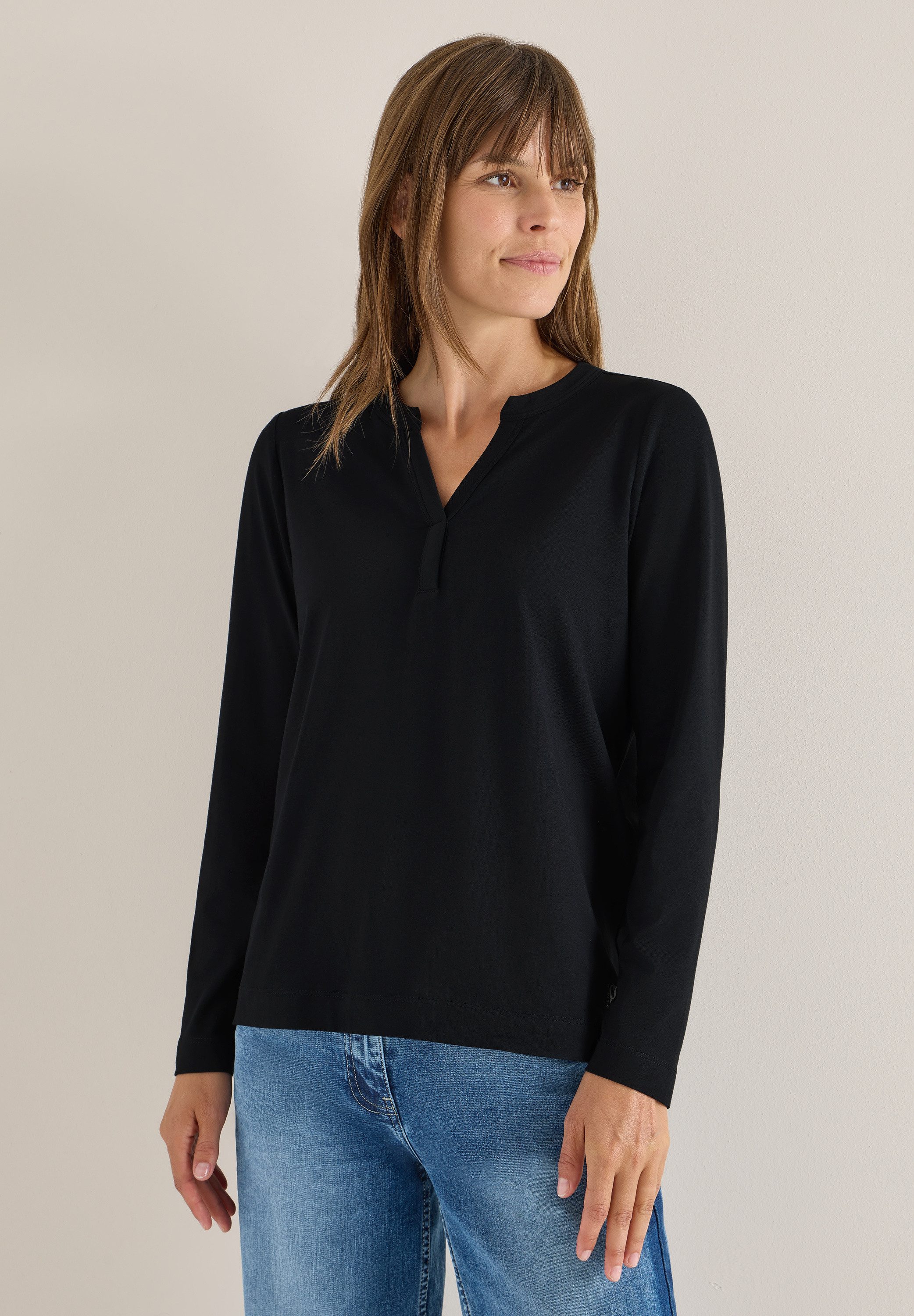 CECIL Langarmshirt im soften Baumwoll-Mix günstig online kaufen