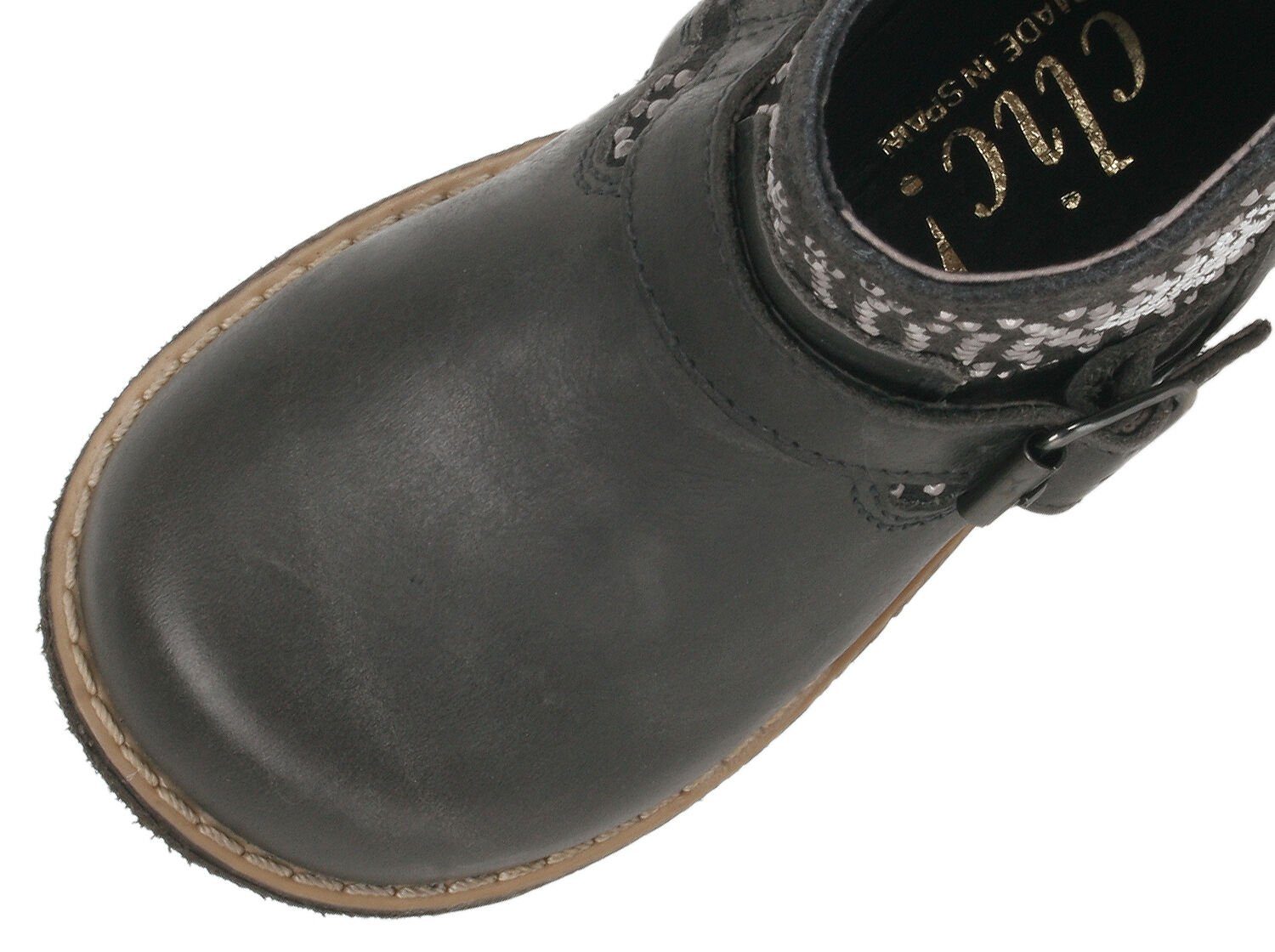 CL-8570 Stiefel Clic! Schuhe Leder Kinder Schnürstiefelette Glitzer Stiefeletten Clic