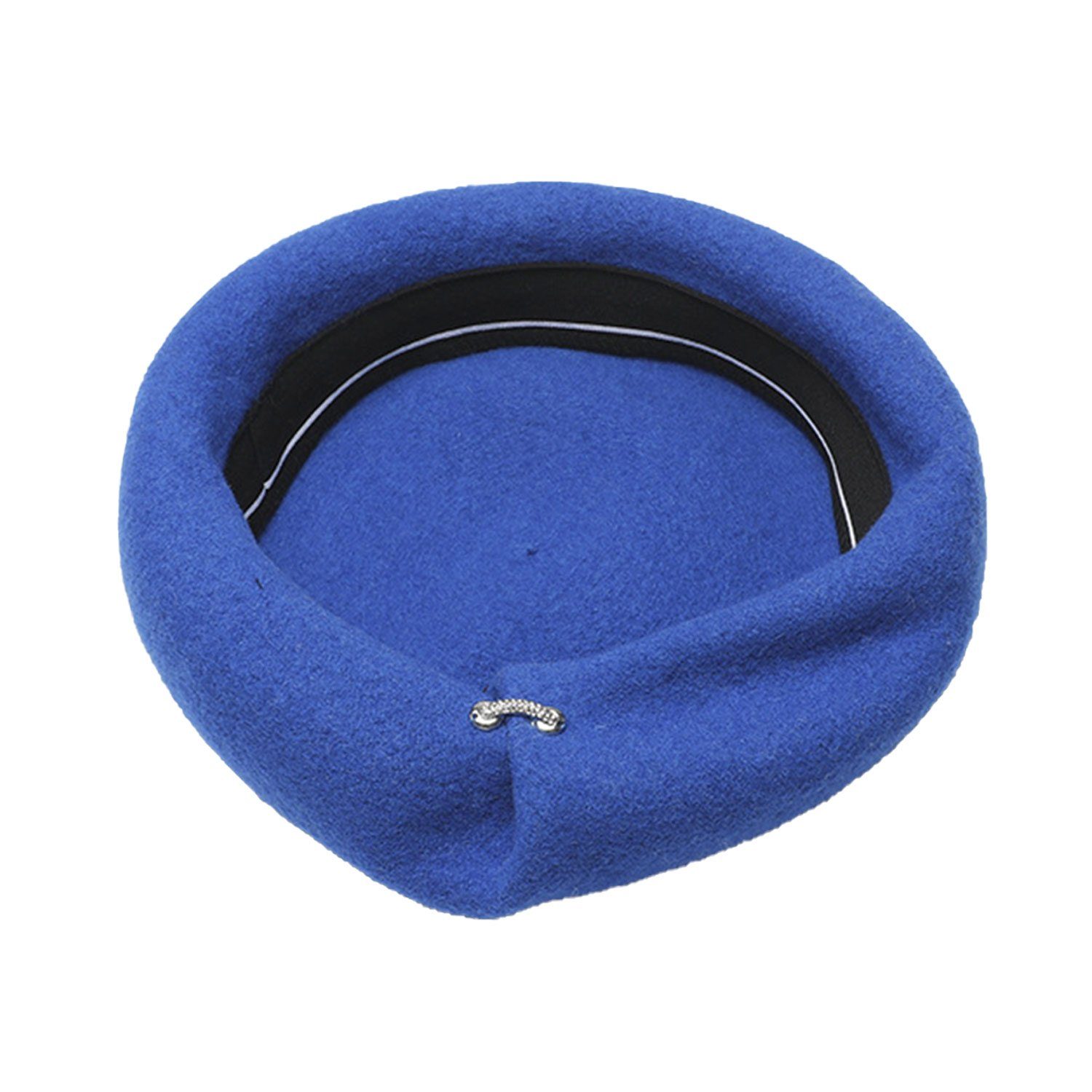 MAGICSHE Baskenmütze Retro-Mode Baskenmützen Wool Frauen Beret Bonnet Weibliche Kappe Blau